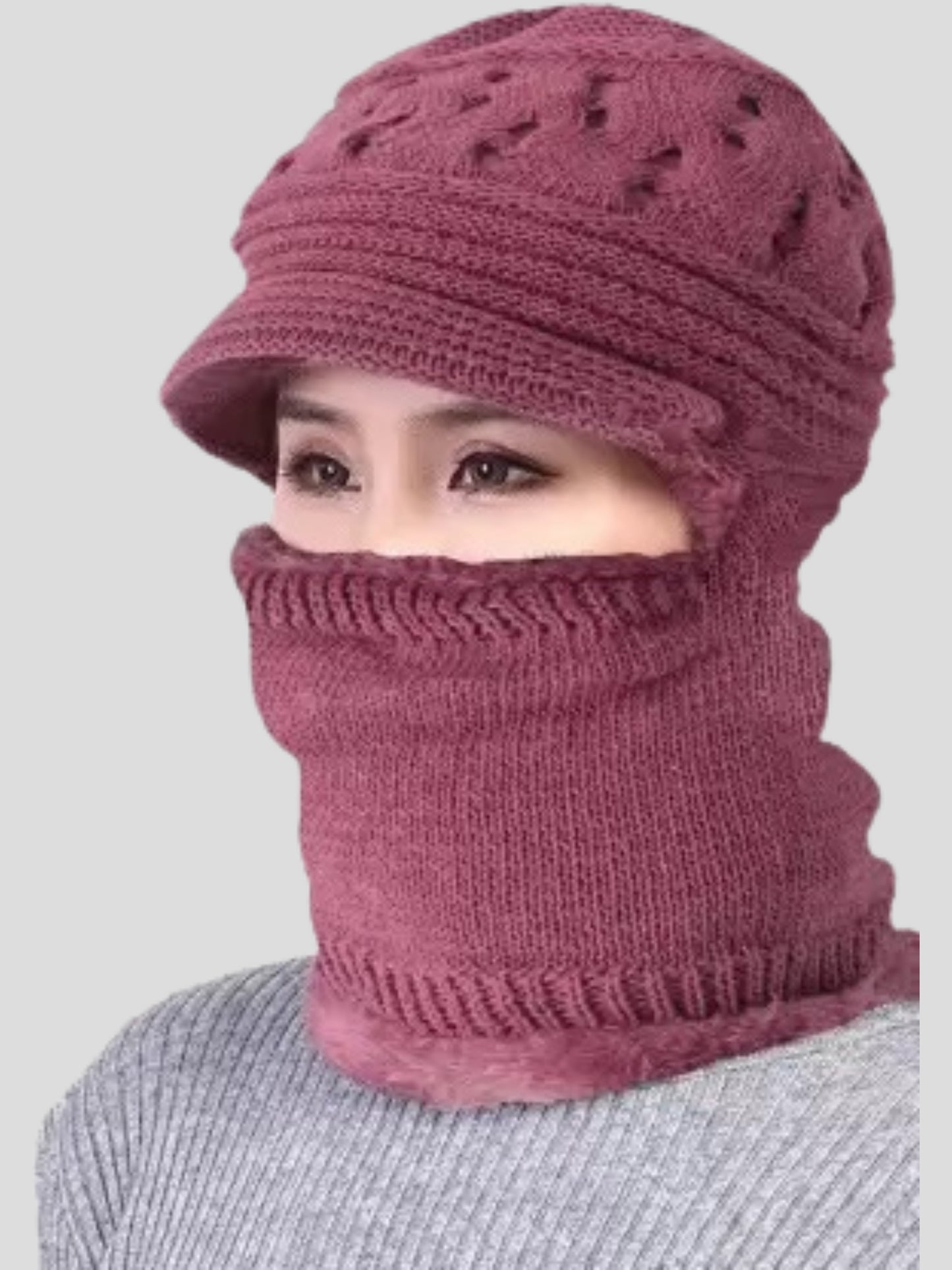 Youth Robe Women's Monkey Cap (Peach)