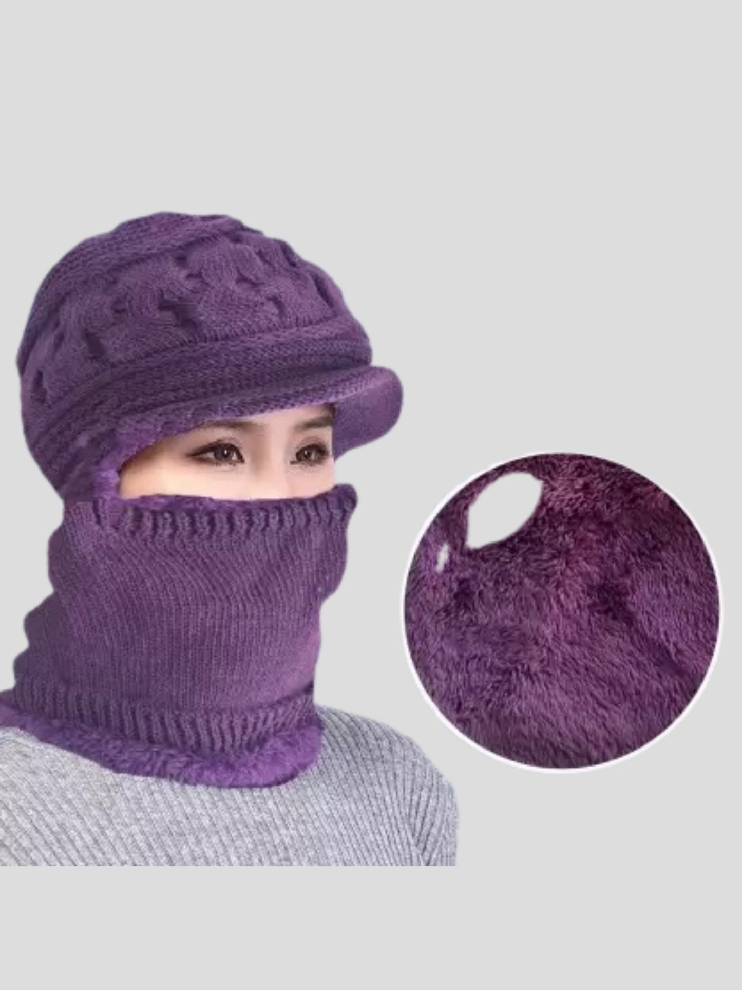 Youth Robe Women's Monkey Cap (Purple)