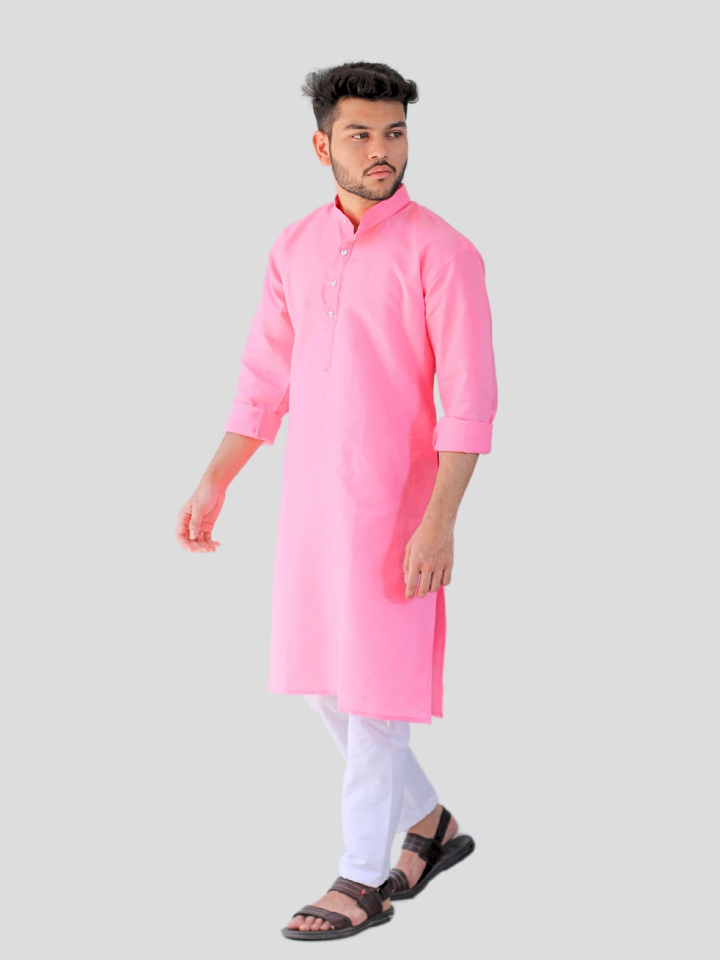 Youth Robe Men's Kurta Pajama Set (Flamingo Pink)