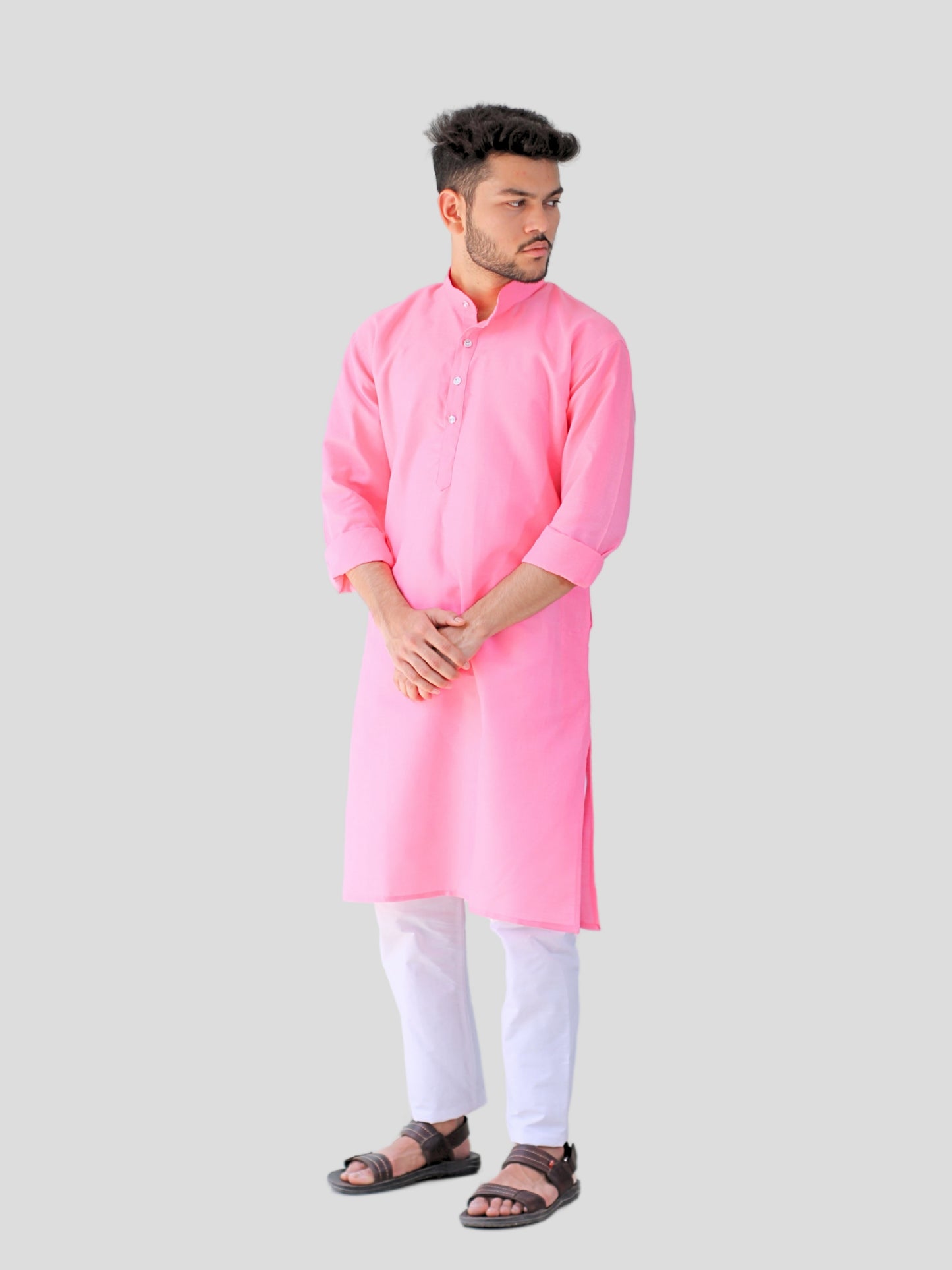 Youth Robe Men's Kurta Pajama Set (Flamingo Pink)