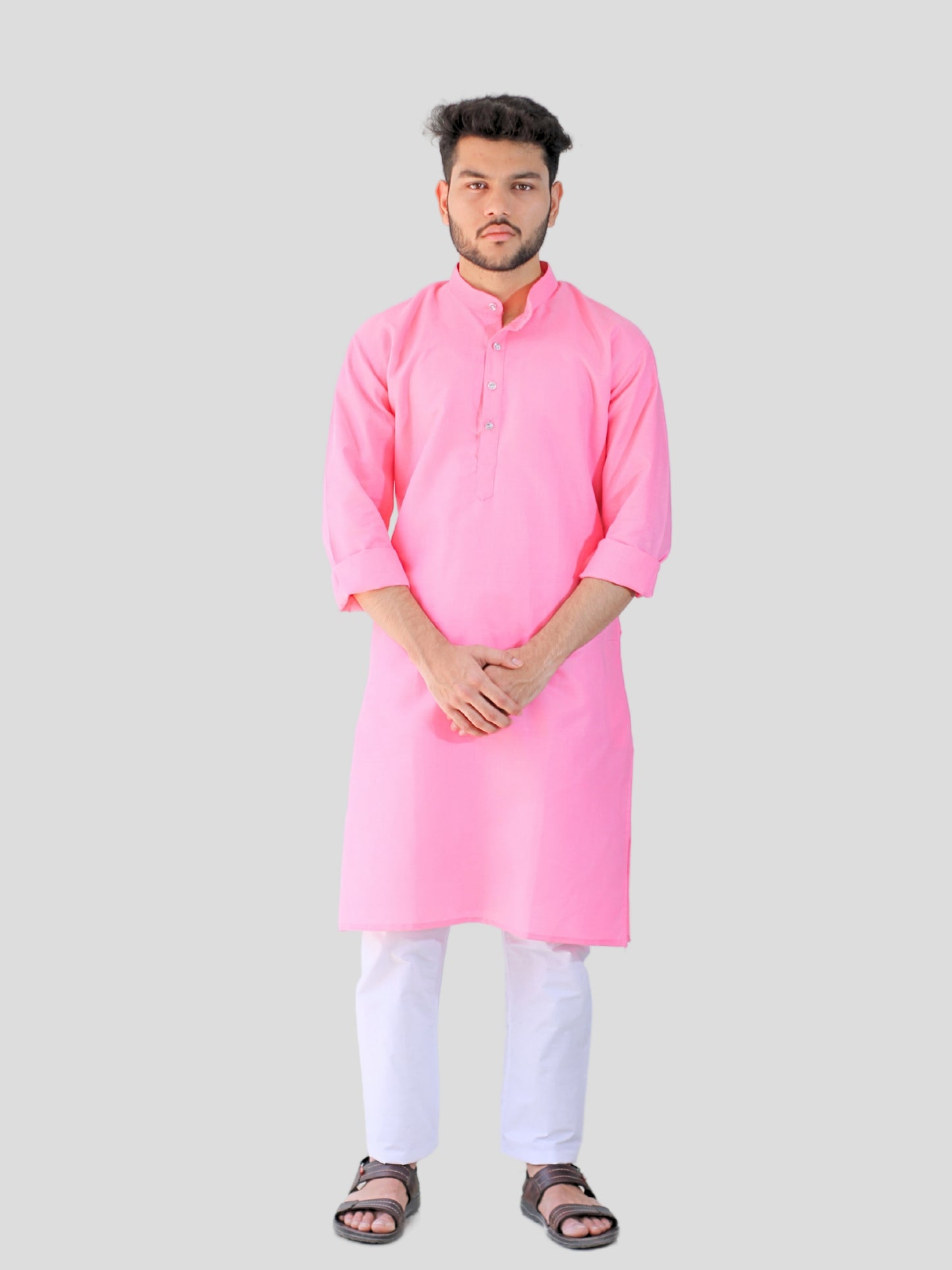 Youth Robe Men's Kurta Pajama Set (Flamingo Pink)