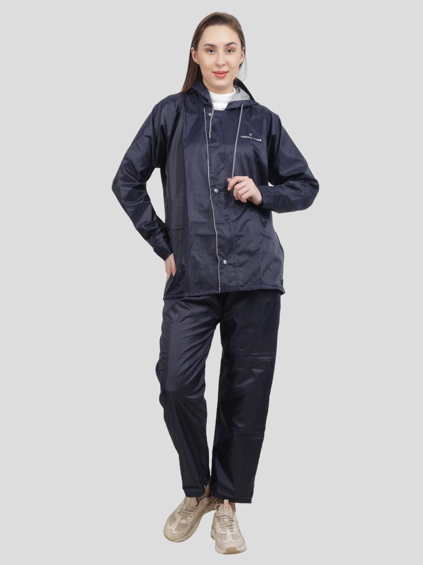 Youth Robe Women's Raincoat Set (Blue)