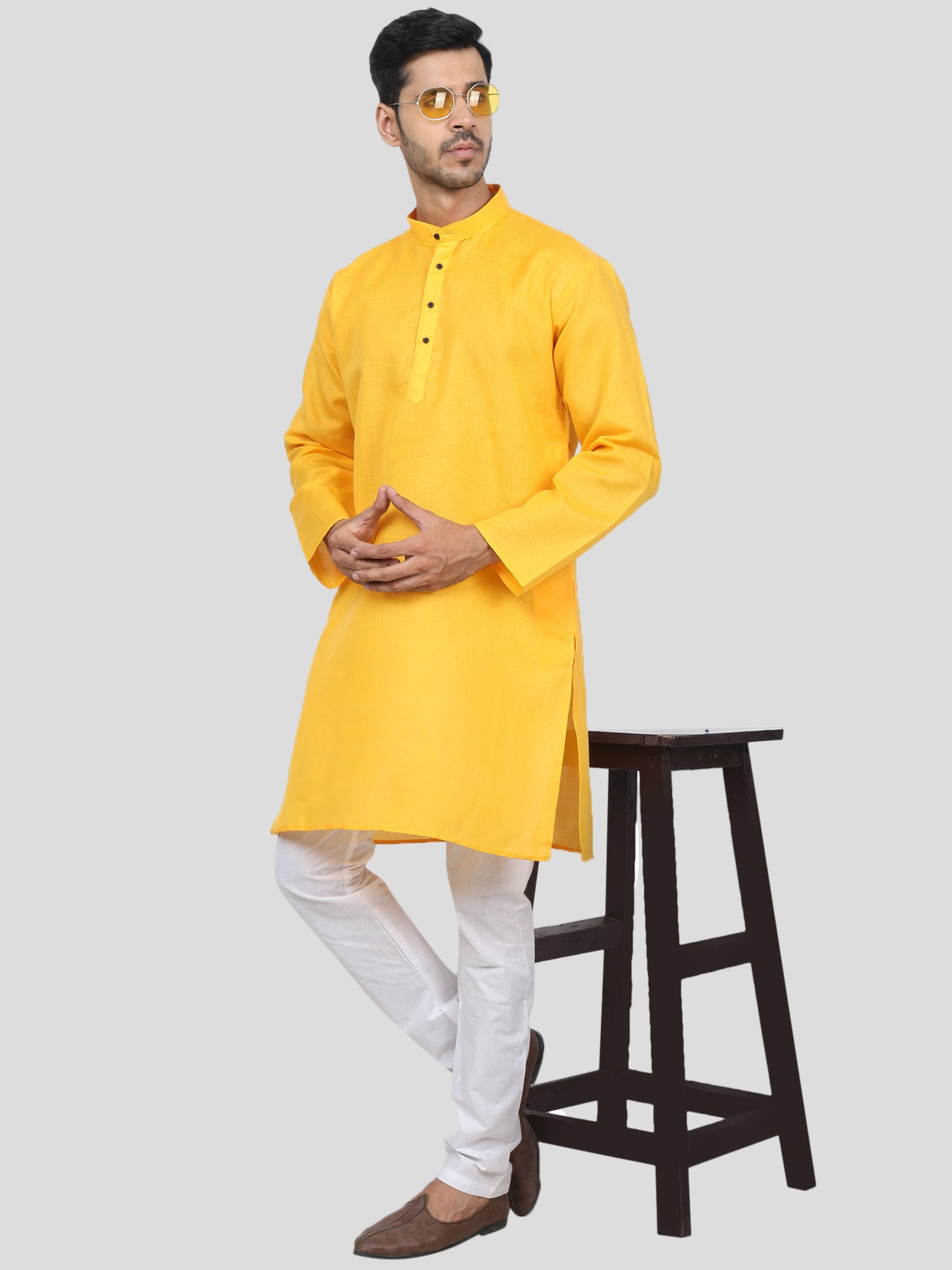 Youth Robe Men's Kurta Pajama Set (Yellow)