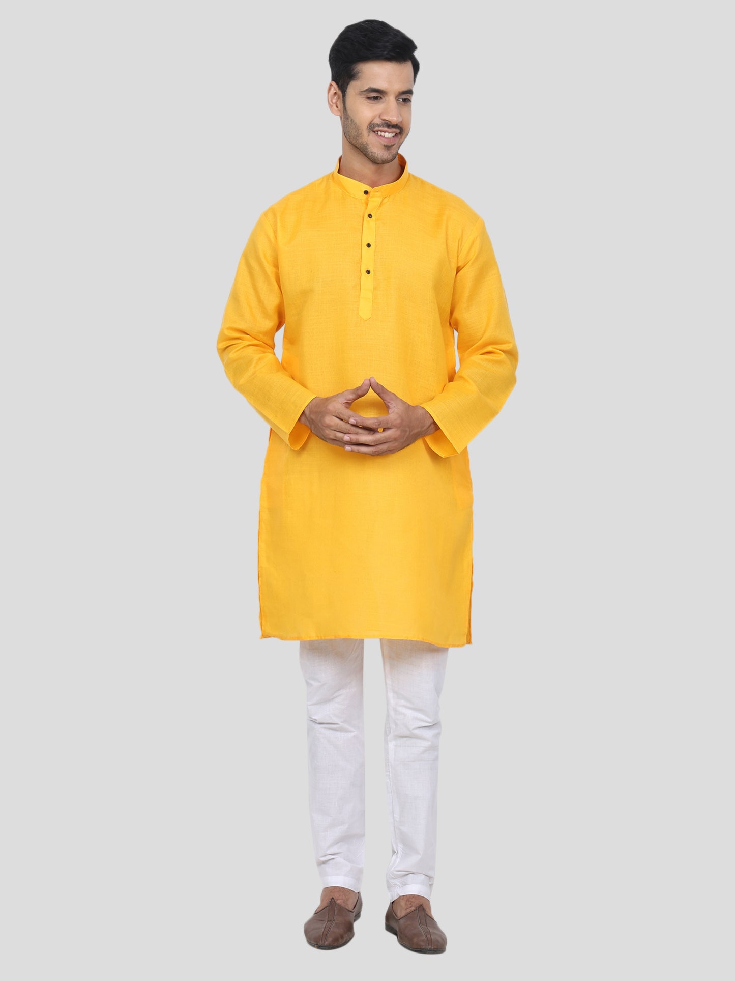 Youth Robe Men's Kurta Pajama Set (Yellow)