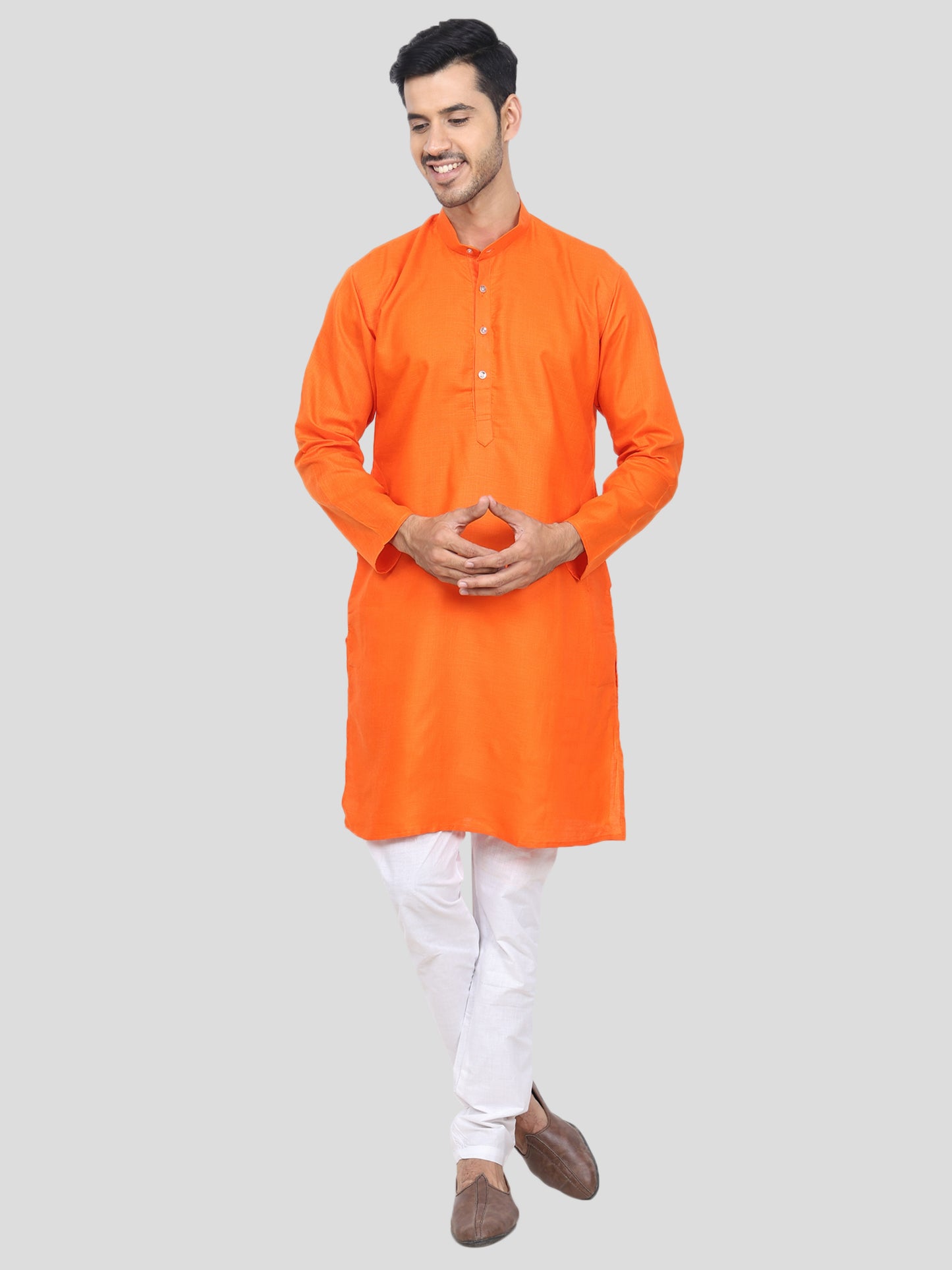 Youth Robe Men's Kurta Pajama Set (Orange)