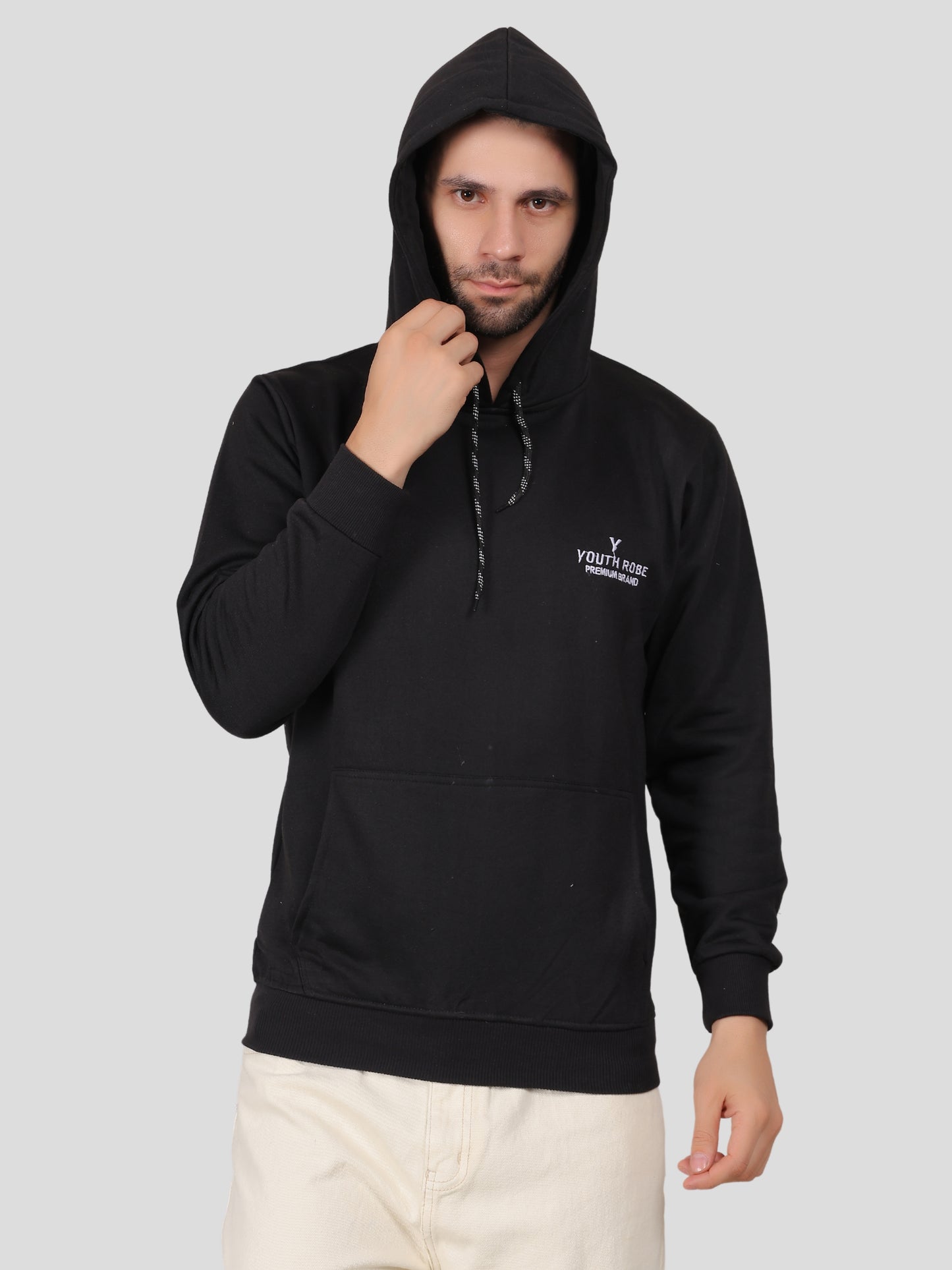 Youth Robe Men's Hoodie (Black)