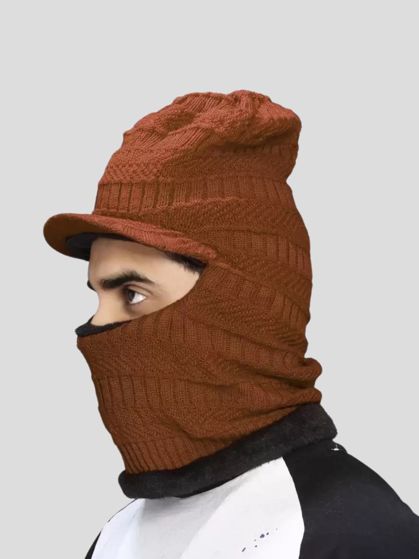 Youth Robe Men's Monkey Cap (Brown)