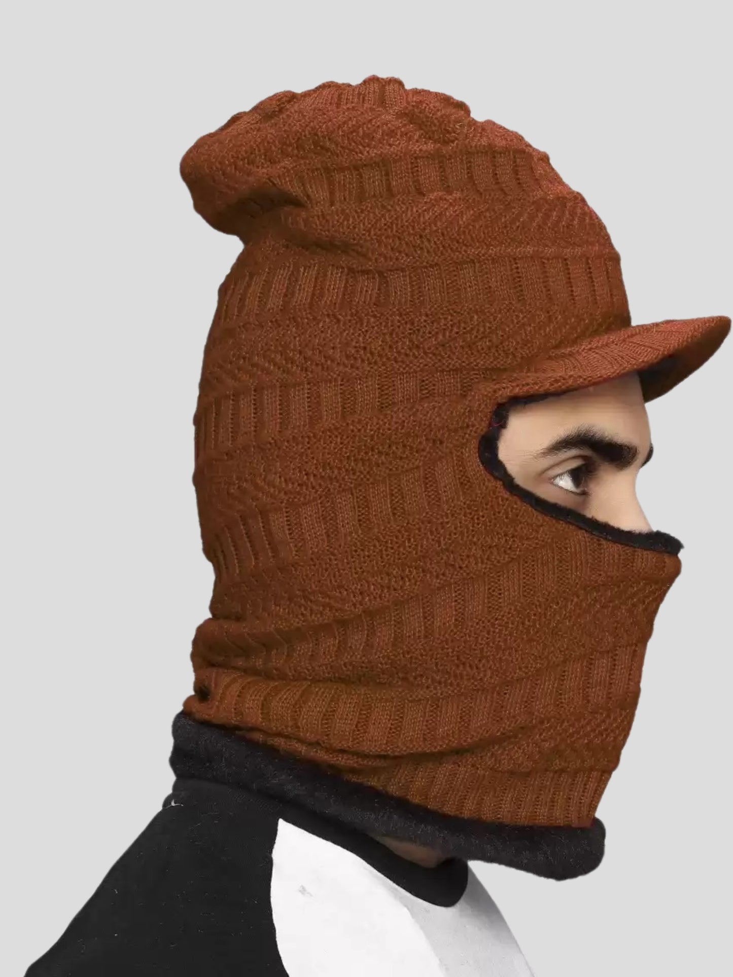 Youth Robe Men's Monkey Cap (Brown)