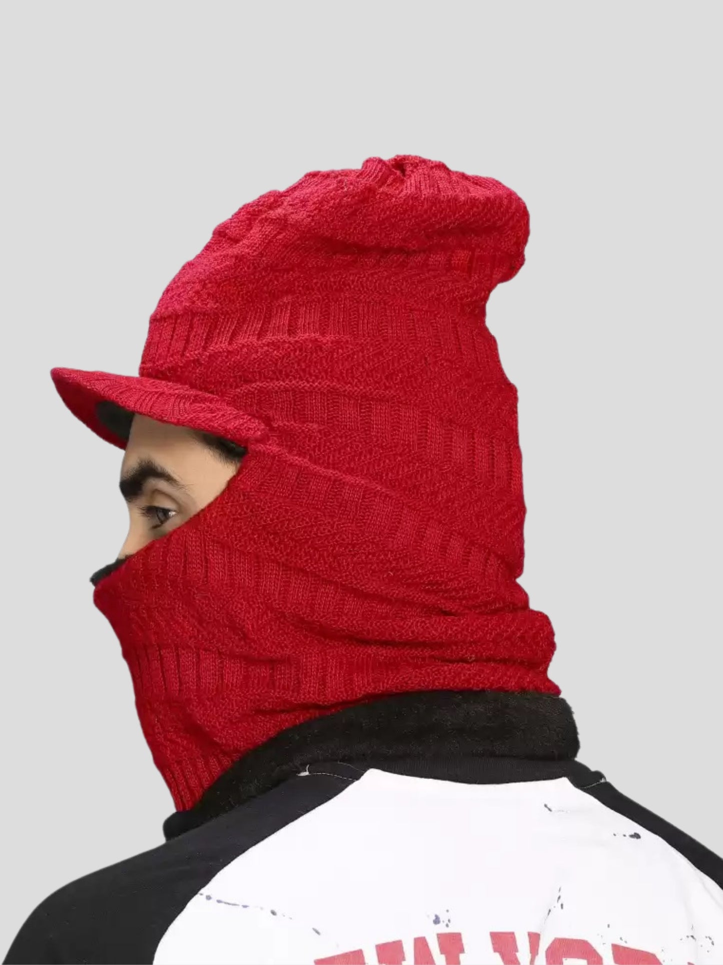 Youth Robe Men's Monkey Cap (Red)