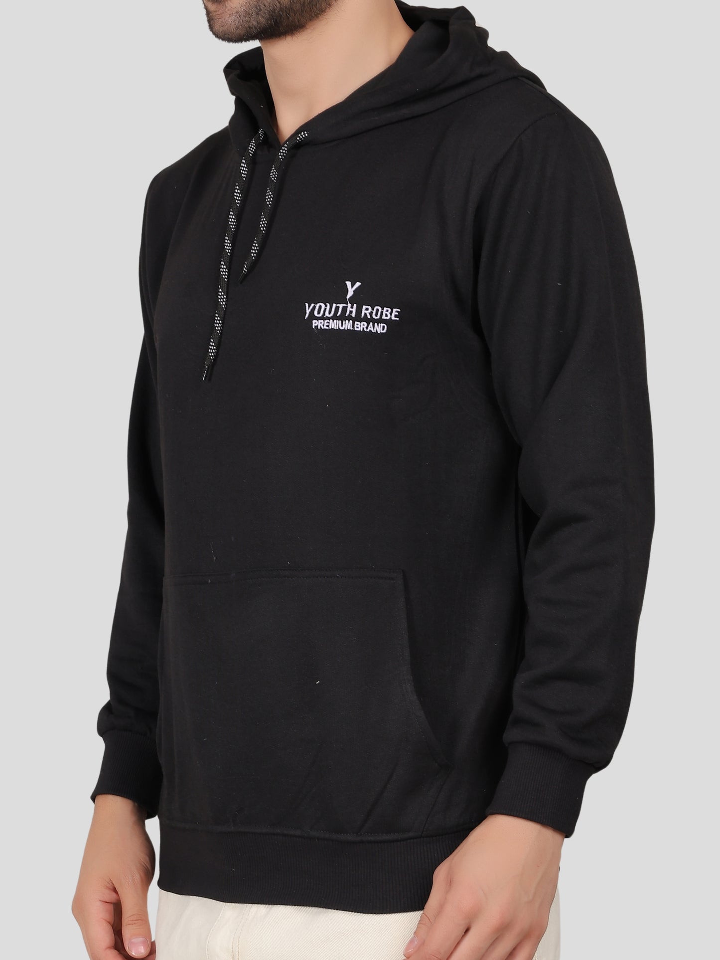 Youth Robe Men's Hoodie (Black)