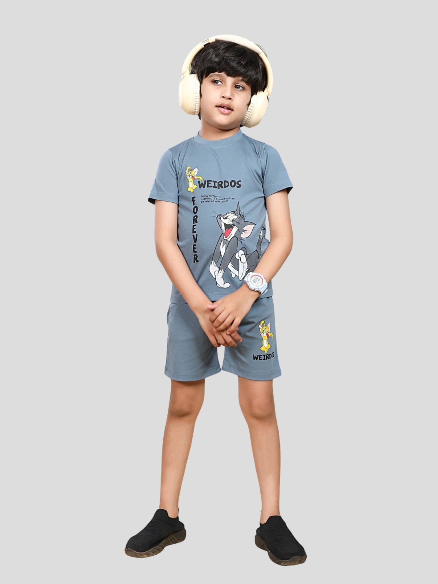 YOUTH ROBE Kids Co-Ord Set (Grey)