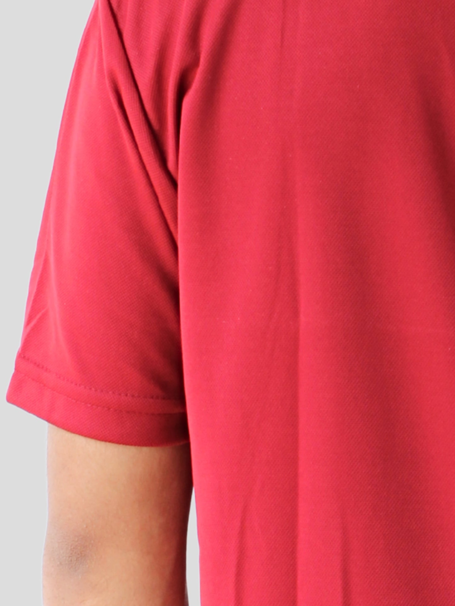 Youth Robe Men's Plain Collar T-Shirt (Red)