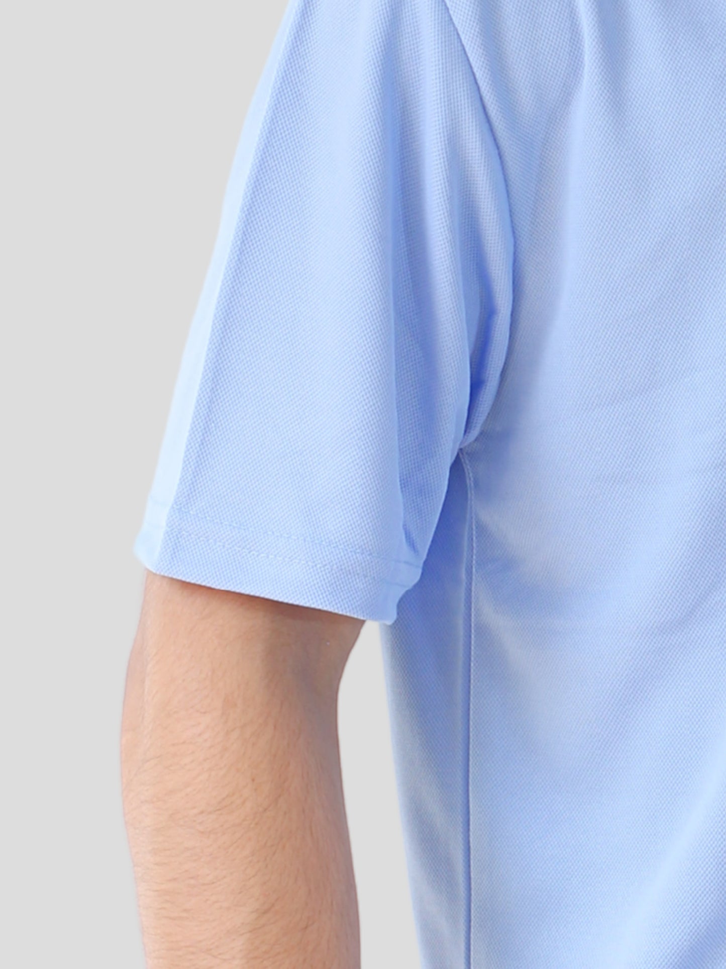 Youth Robe Men's Plain Collar T-Shirt (Sky Blue)