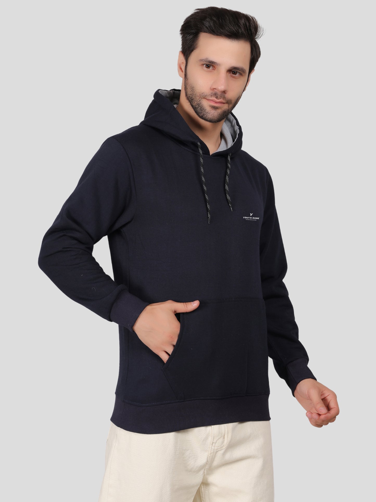 Youth Robe Men's Hoodie (Navy Blue)