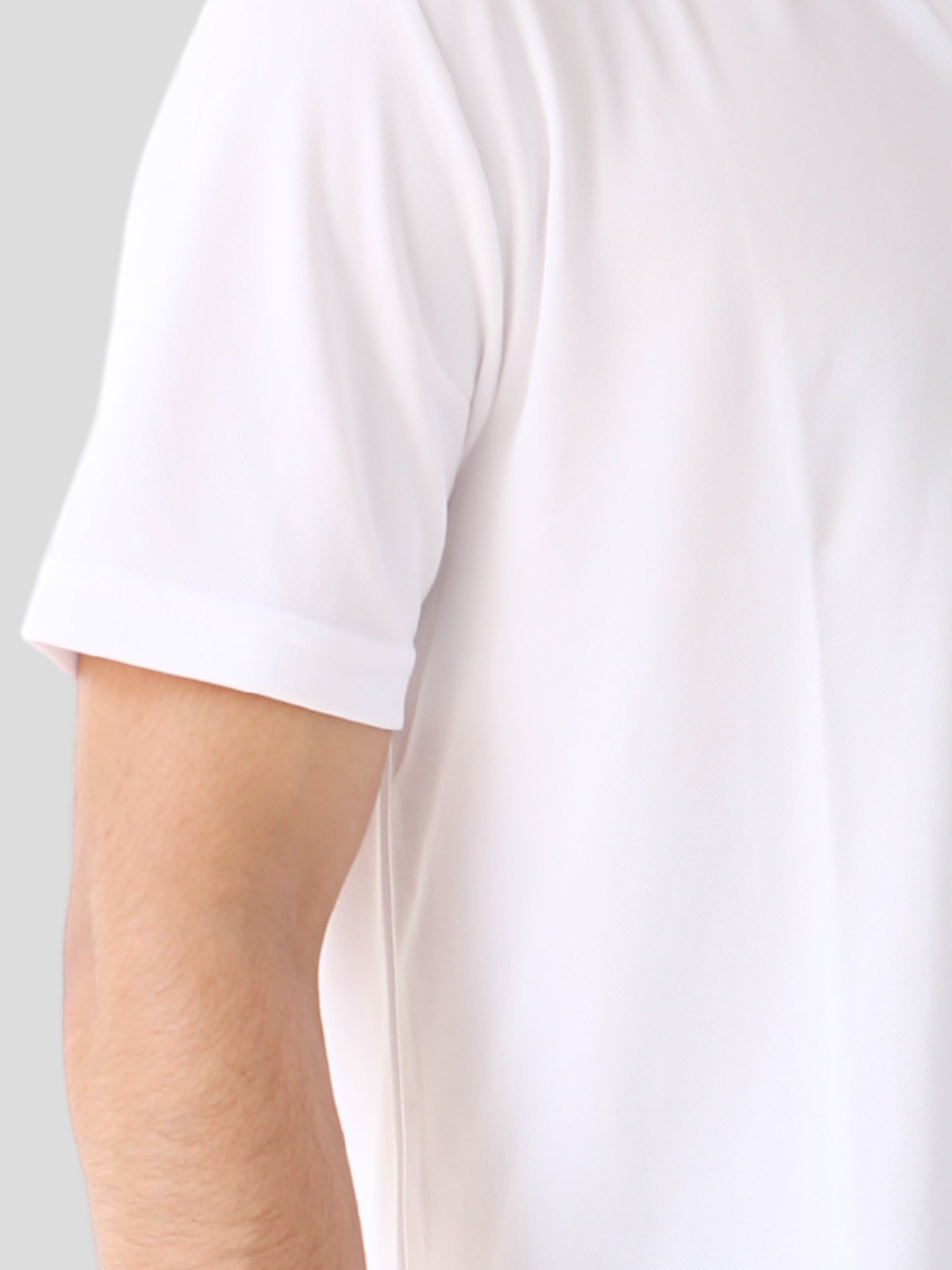 Youth Robe Men's Plain Collar T-Shirt (White)