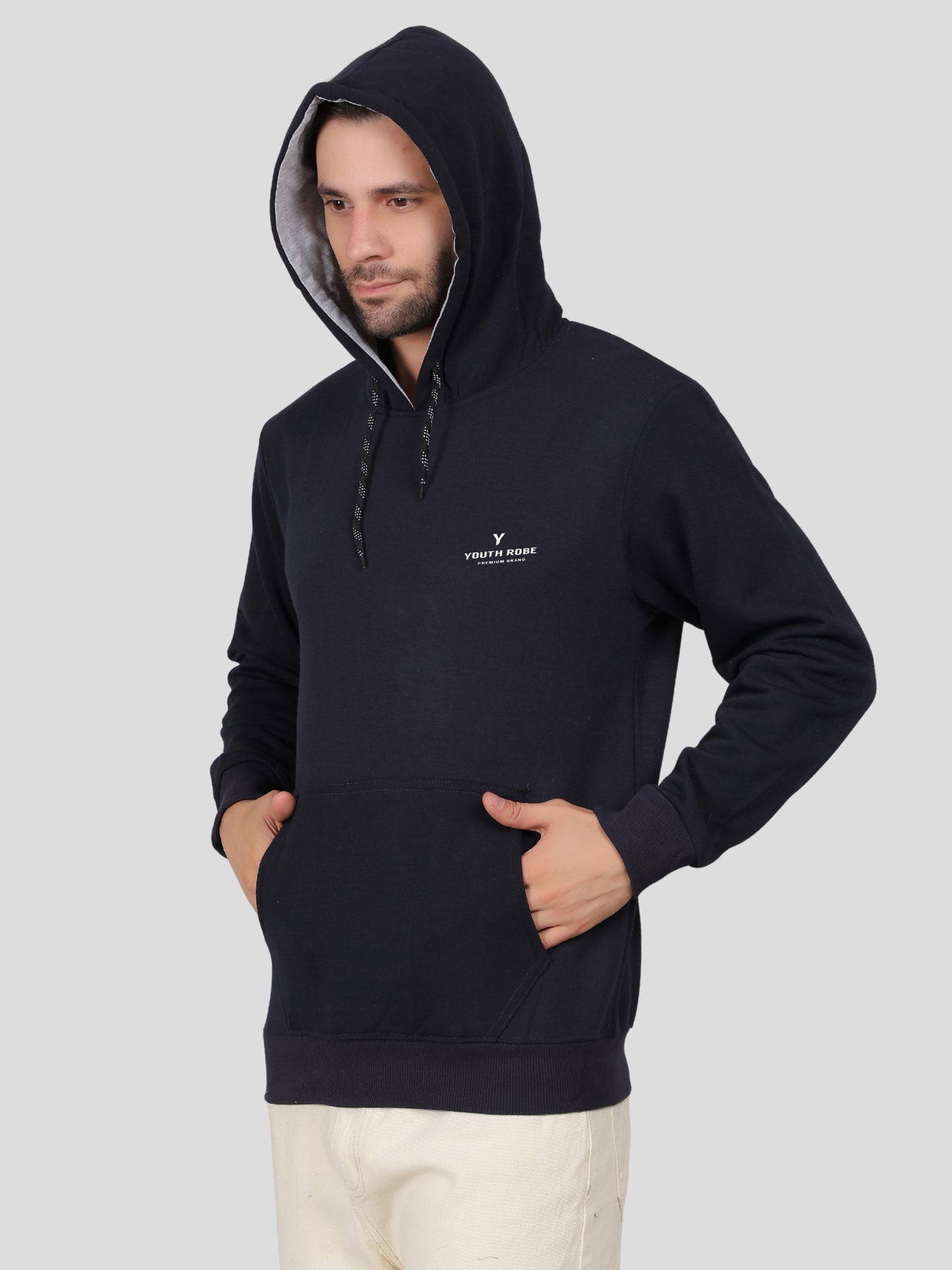 Youth Robe Men's Hoodie (Navy Blue)