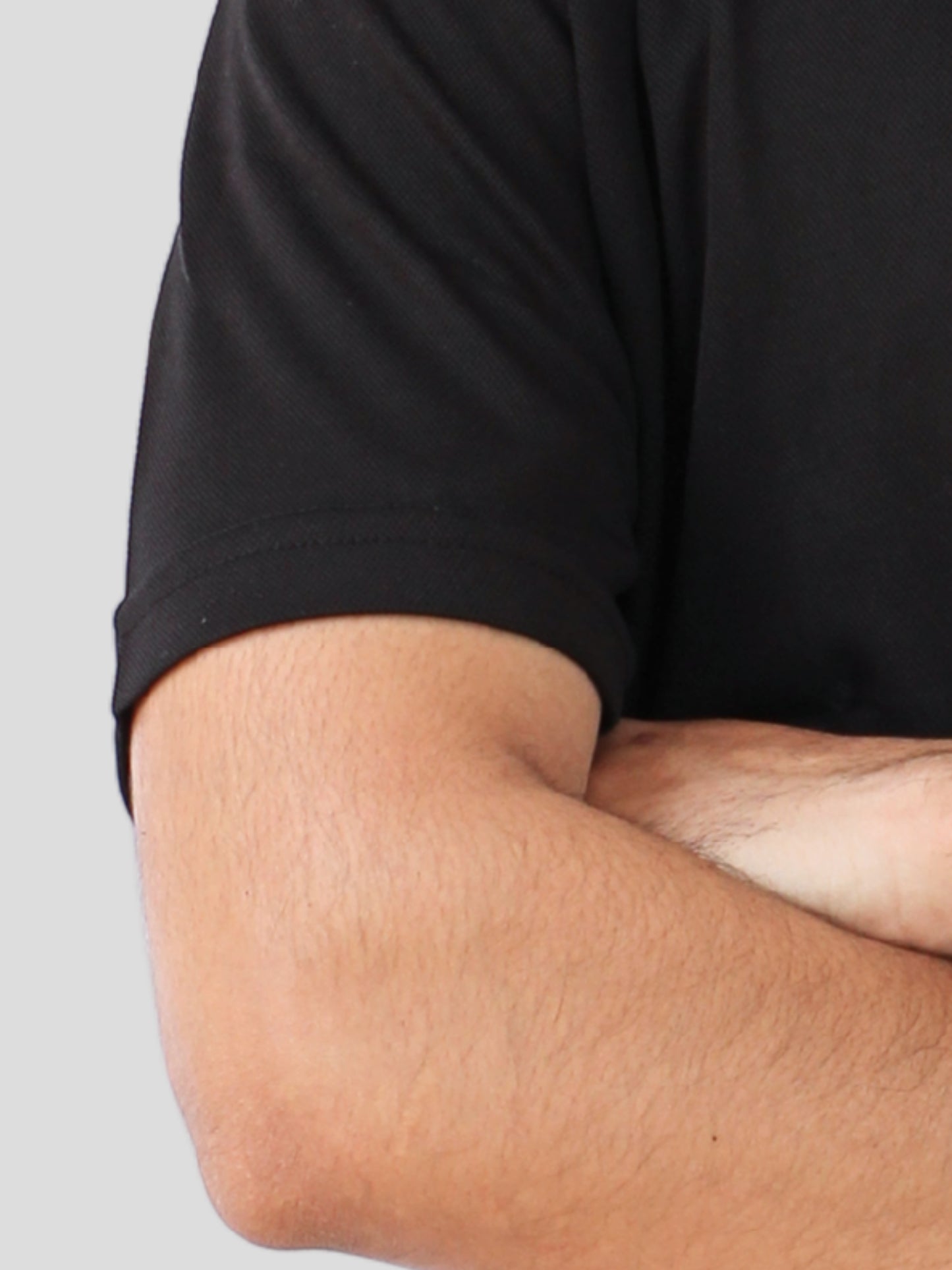 Youth Robe Men's Plain Round Neck T-Shirt (Black)