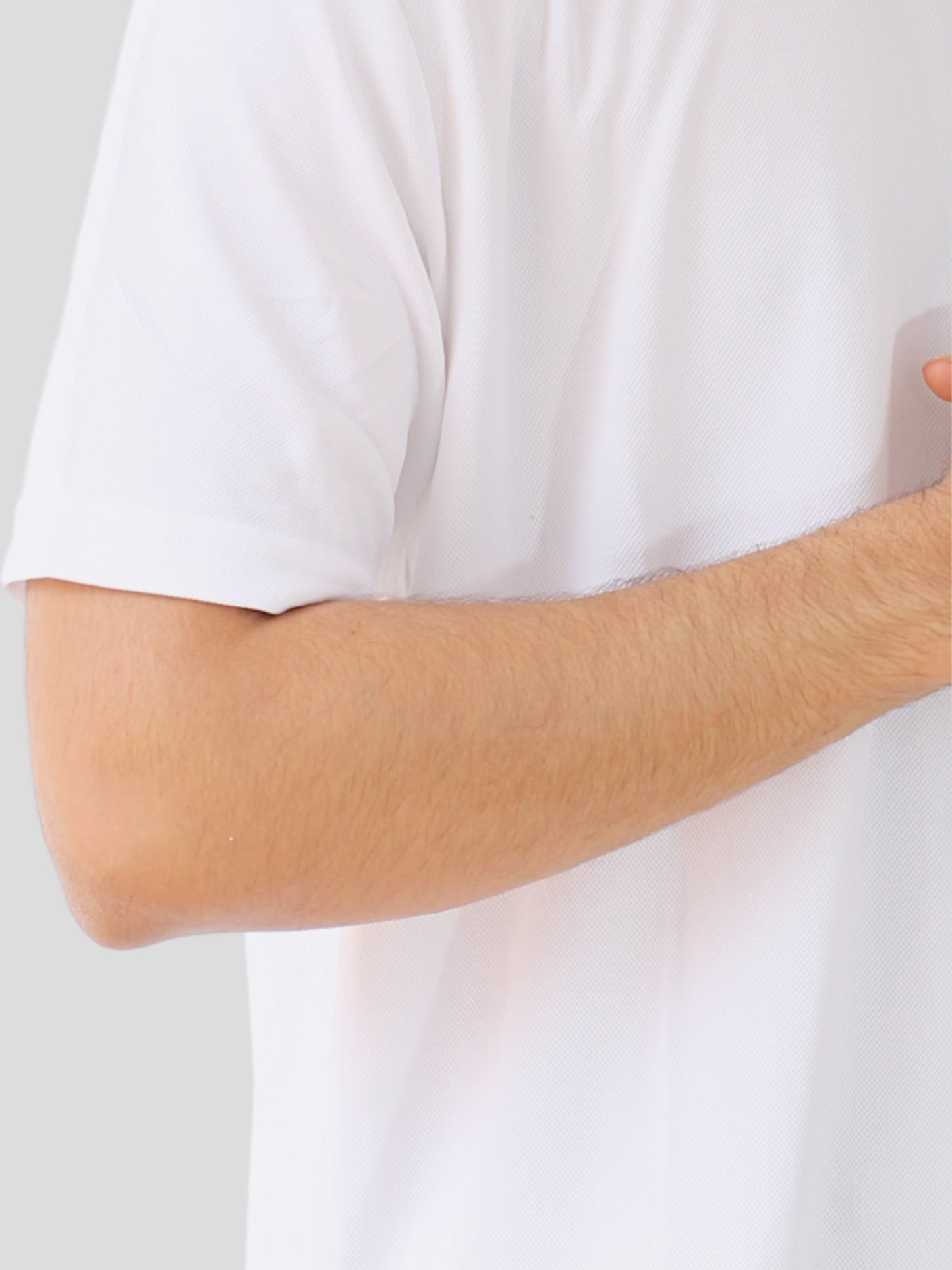 Youth Robe Men's Plain Round Neck T-Shirt (White)