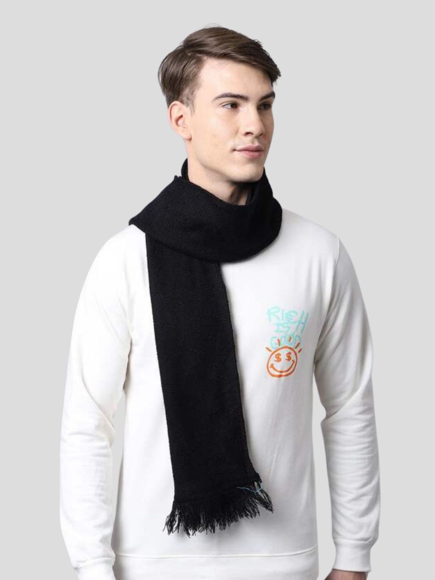 Youth Robe Men's Black Muffler