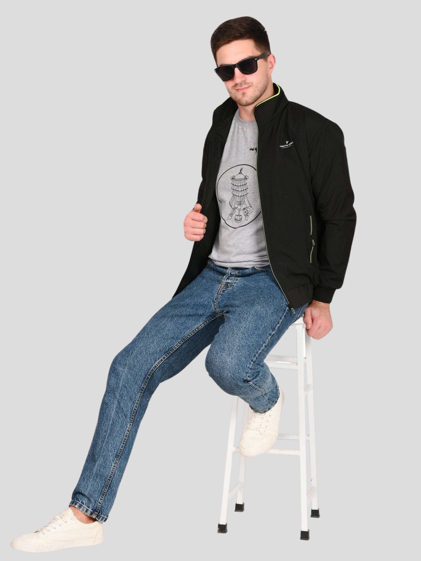 Youth Robe Men's Black Fur Jacket