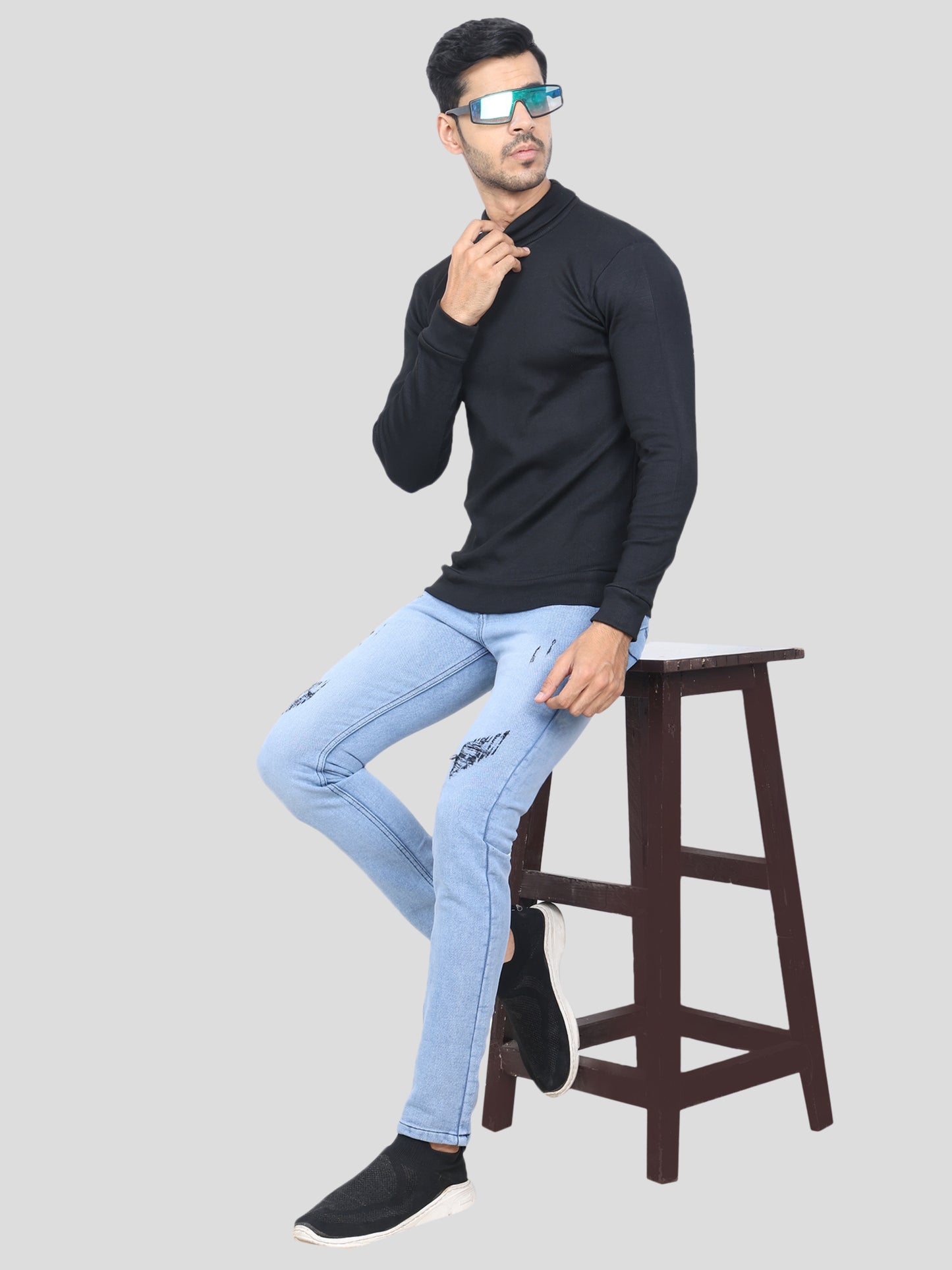 Youth Robe Men's High neck (Black)