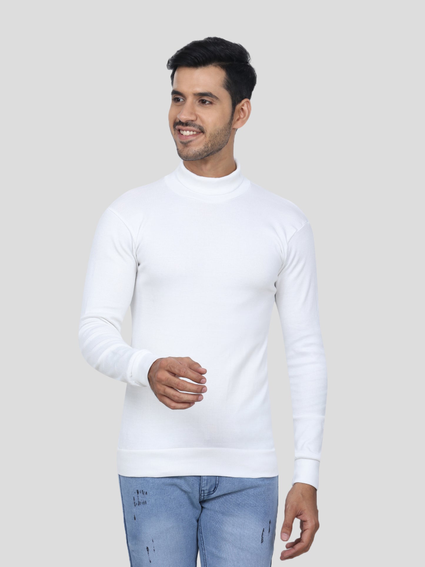 Youth Robe Men's High neck (White)