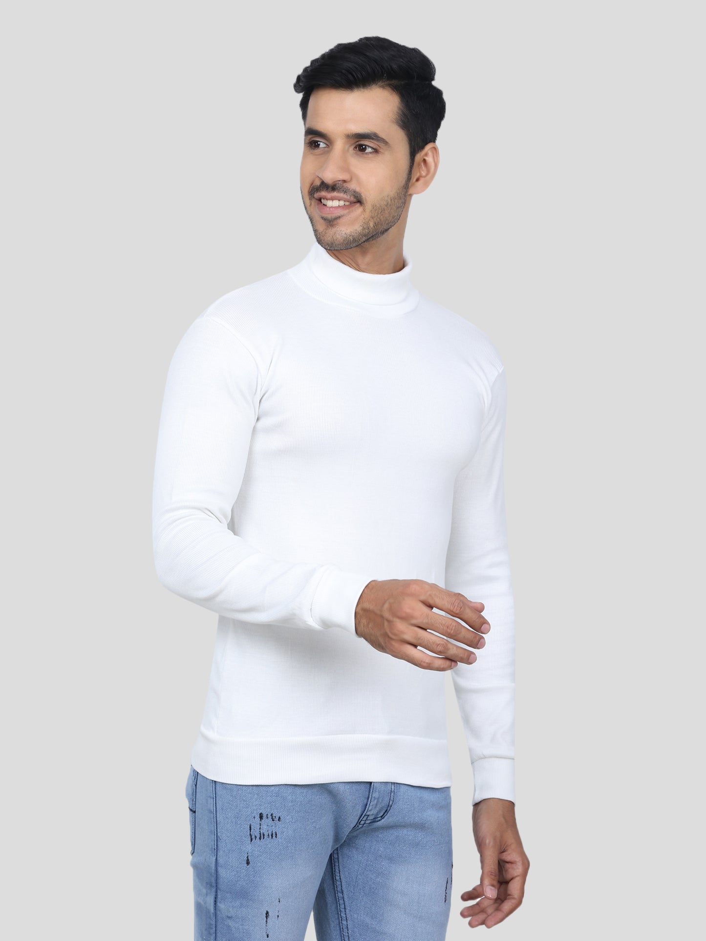 Youth Robe Men's High neck (White)