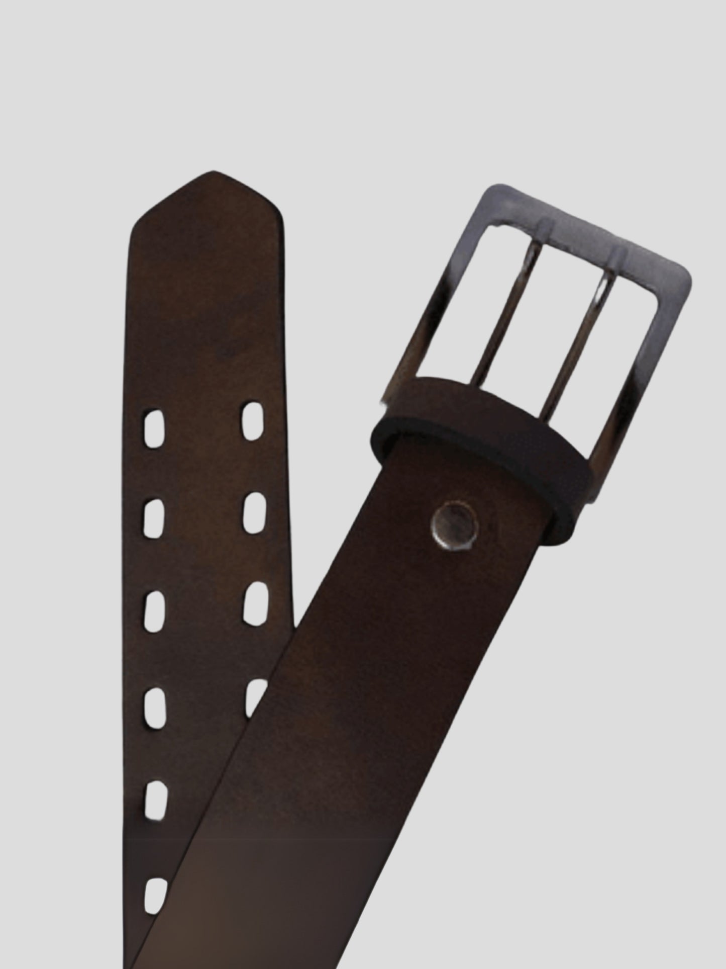 Youth Robe Men's Dark Brown Leather Belt