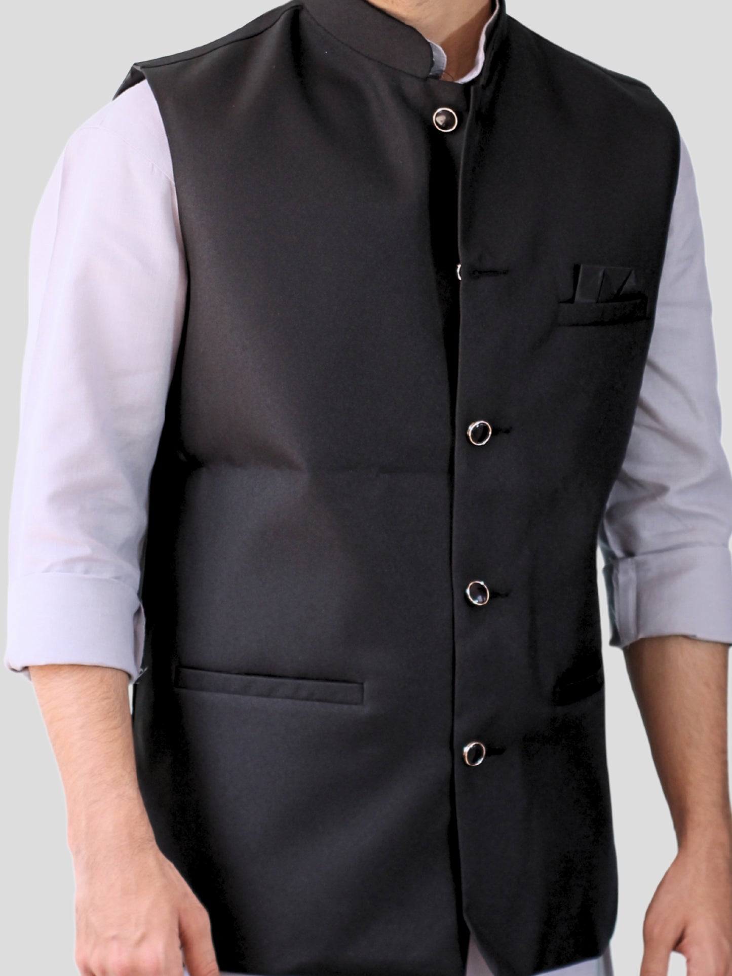 Youth Robe Men's Kurta Pajama with Modi Jacket (Black)