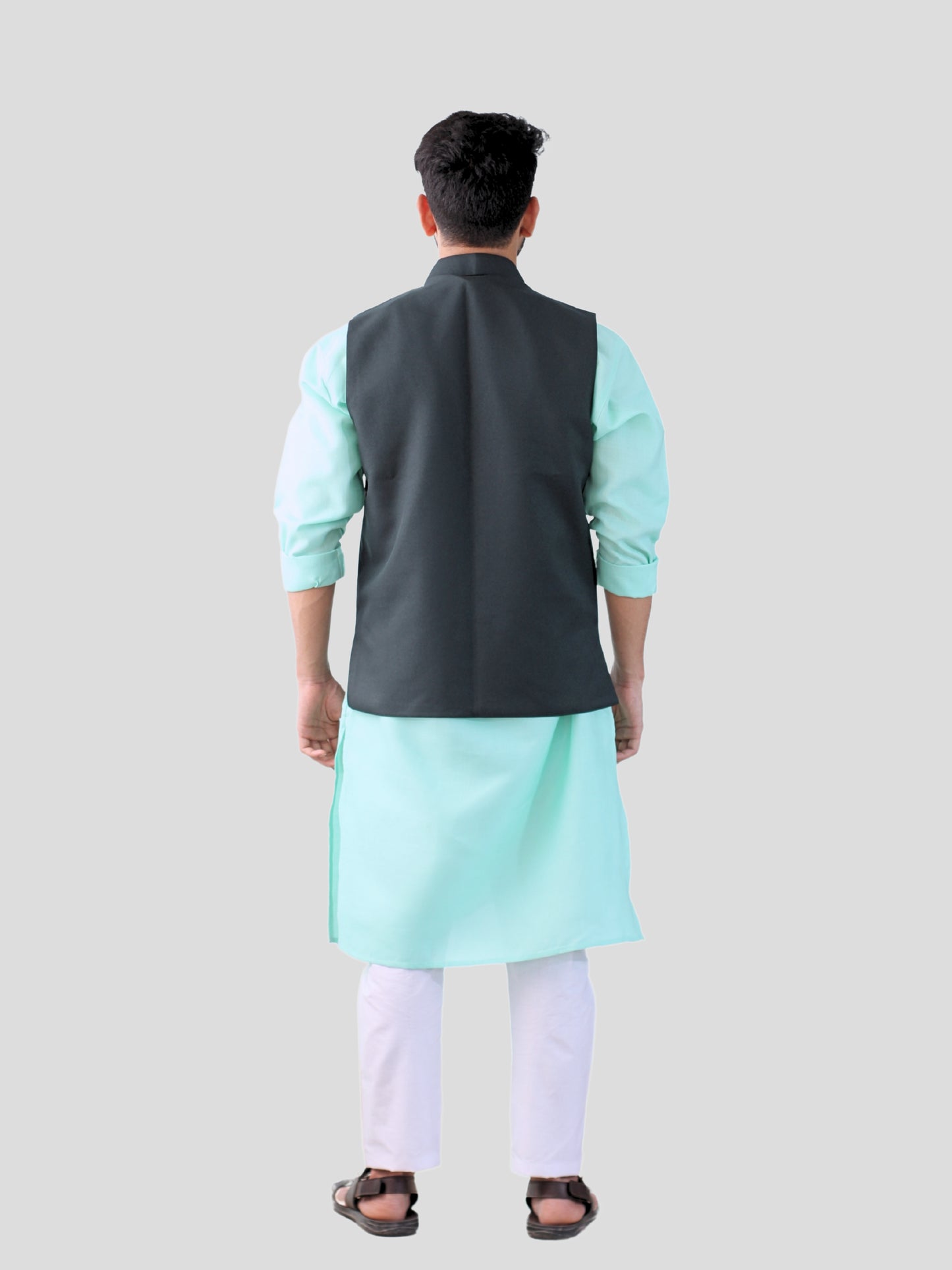 Youth Robe Men's Kurta Pajama with Modi Jacket (Dark Green)
