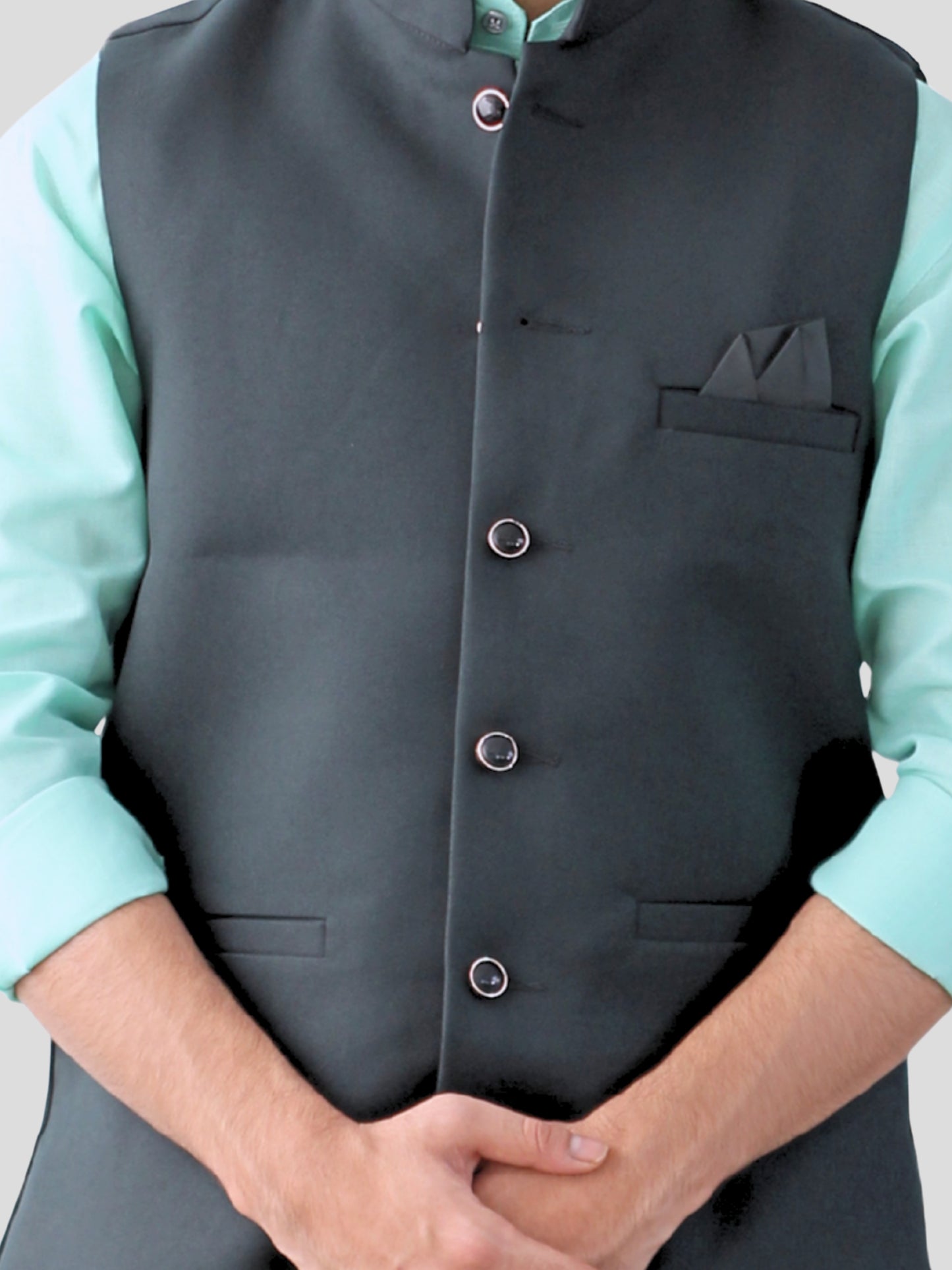 Youth Robe Men's Kurta Pajama with Modi Jacket (Dark Green)