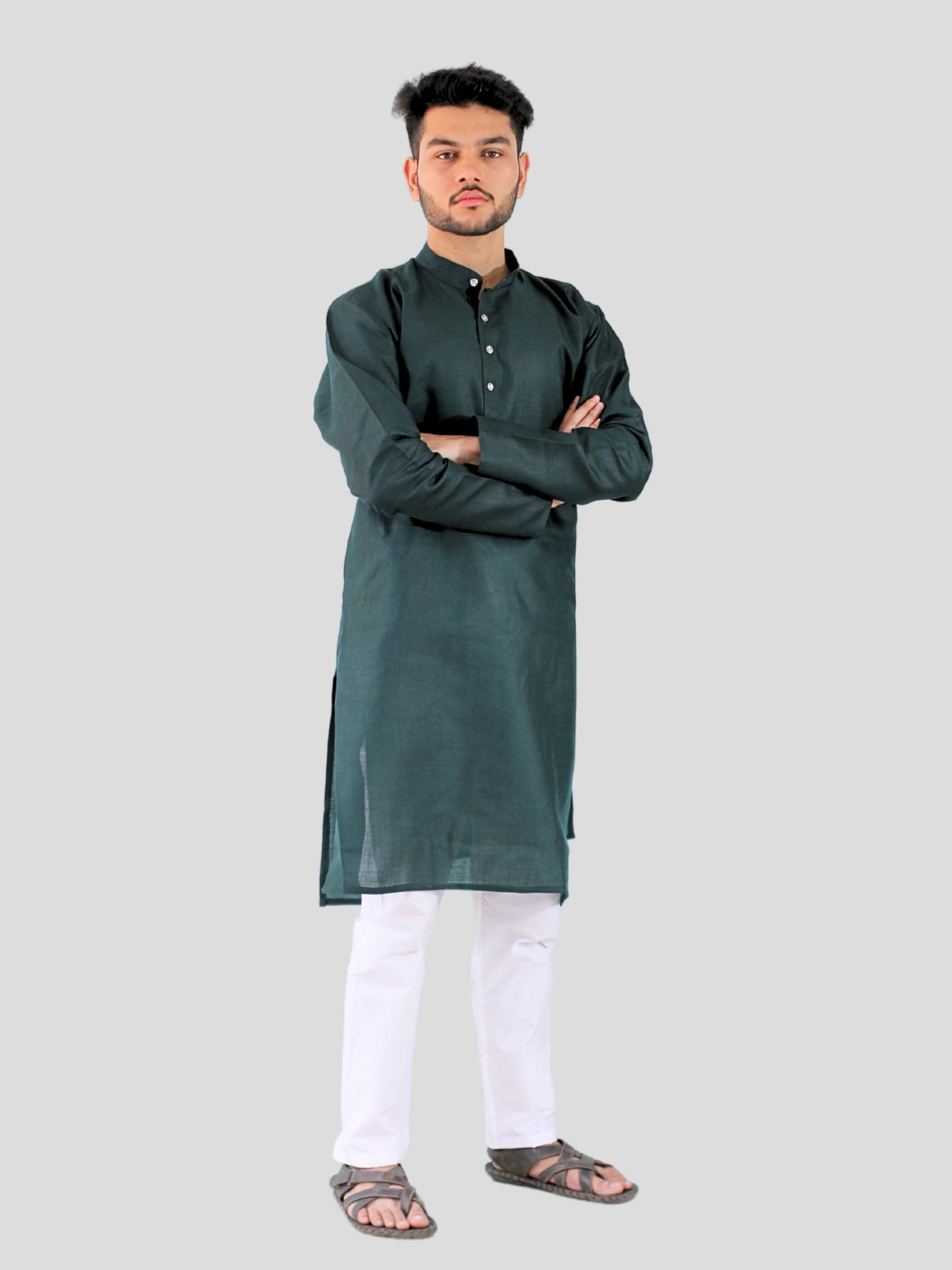 Youth Robe Men's Kurta Pajama Set (Dark Green)