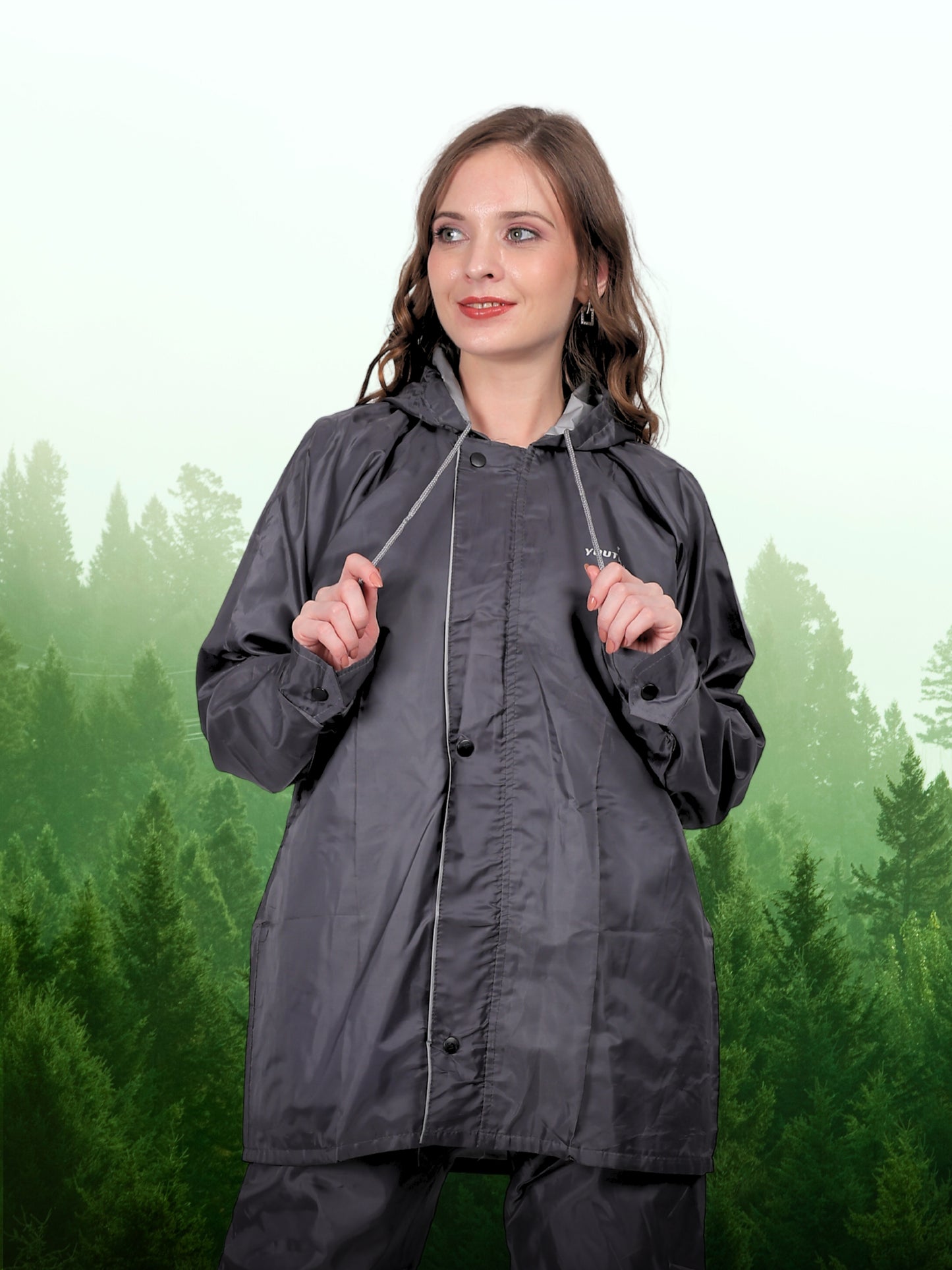 Youth Robe Women's Raincoat Set (Grey)