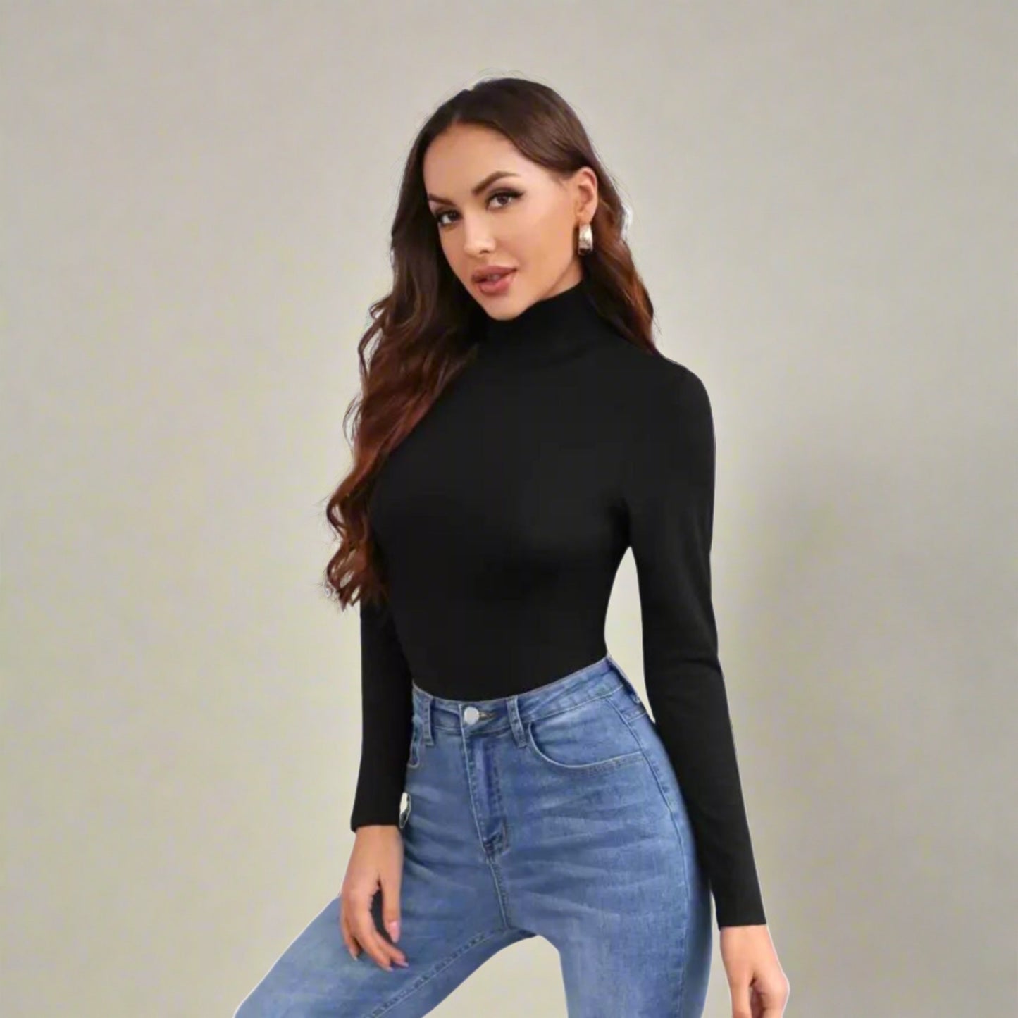 YOUTH ROBE Women's Black Full Sleeve High-Neck - YOUTH ROBE