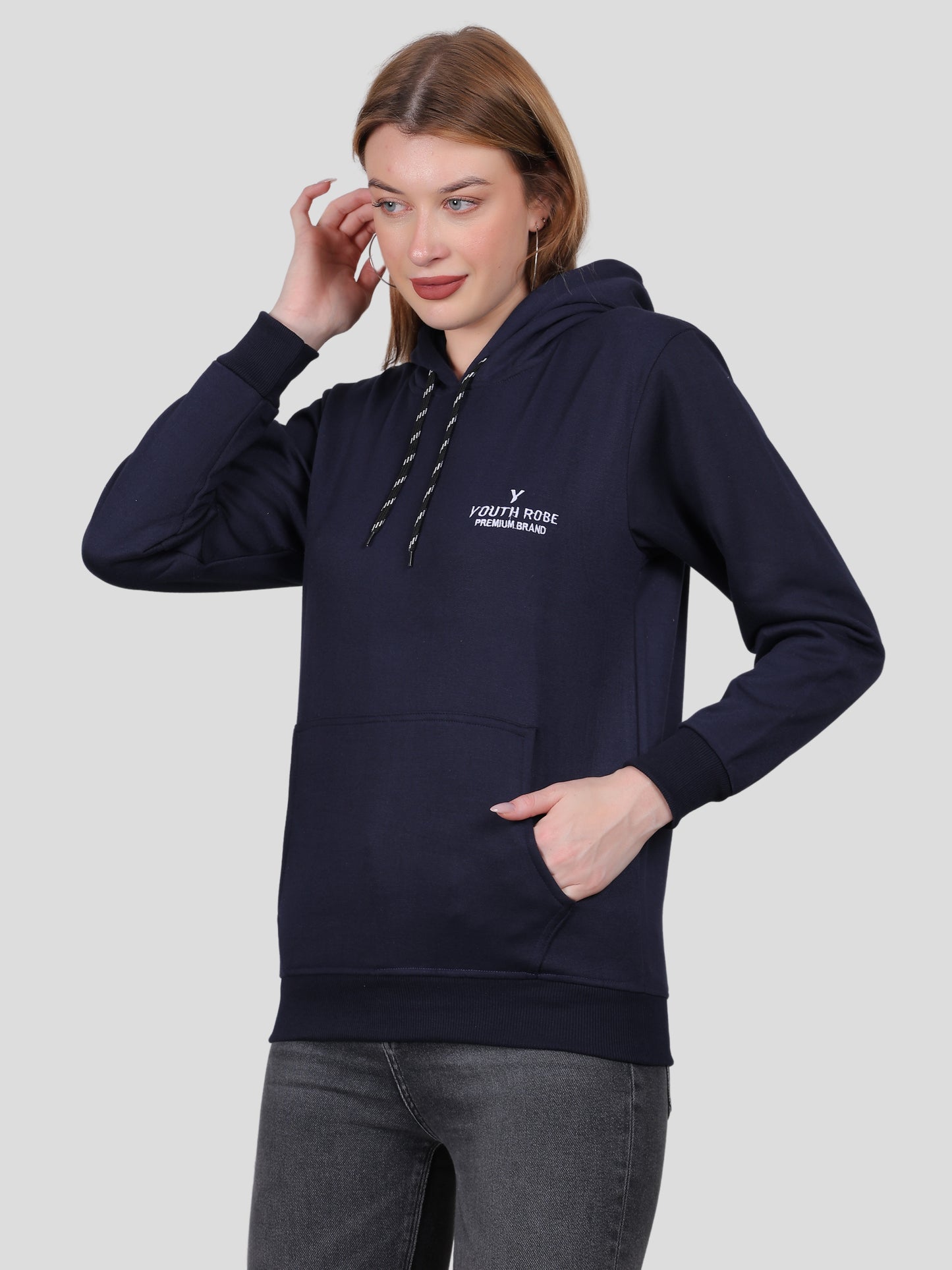 Youth Robe Women's Hoodie (Navy Blue)