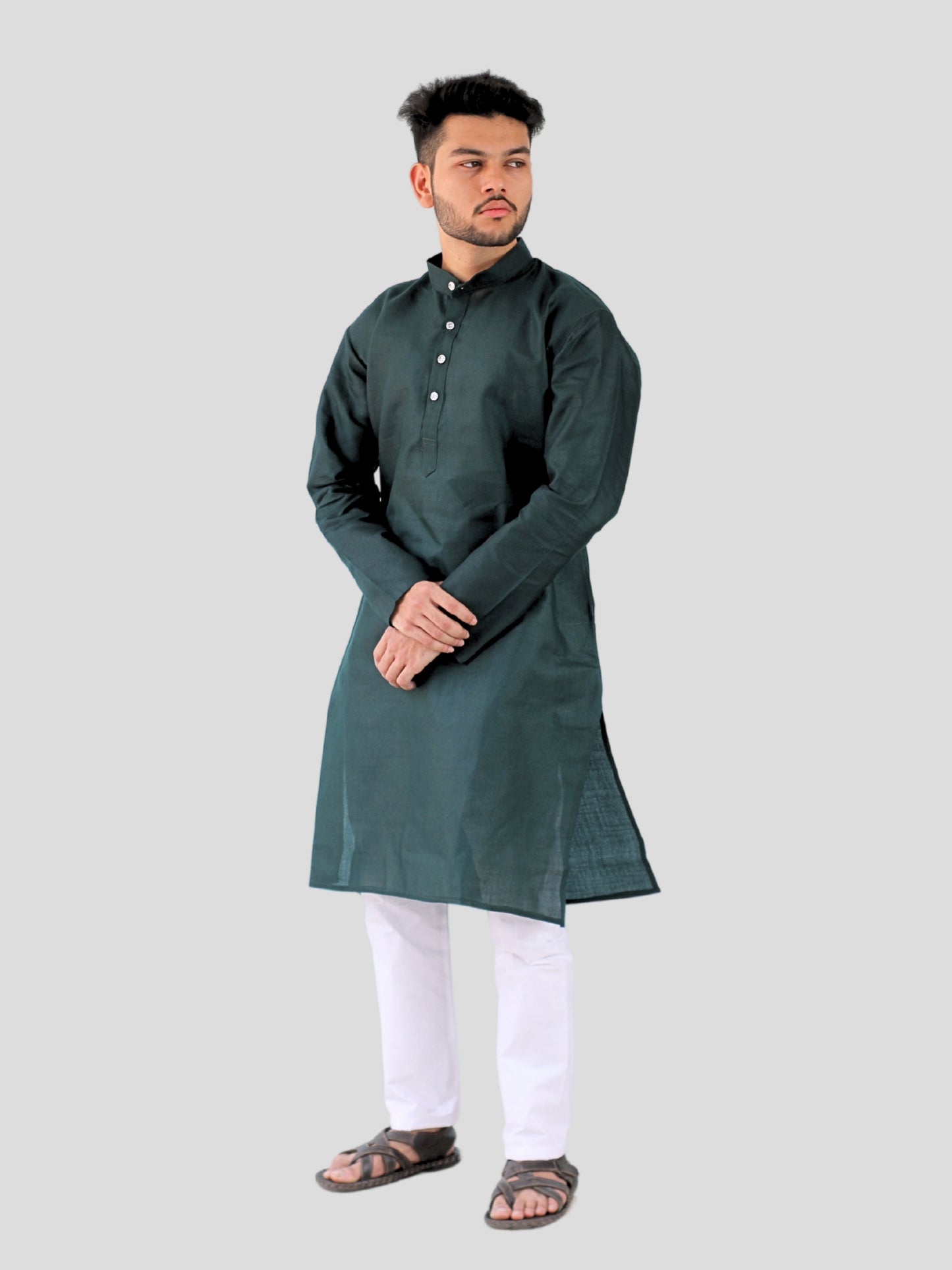 Youth Robe Men's Kurta Pajama Set (Dark Green)