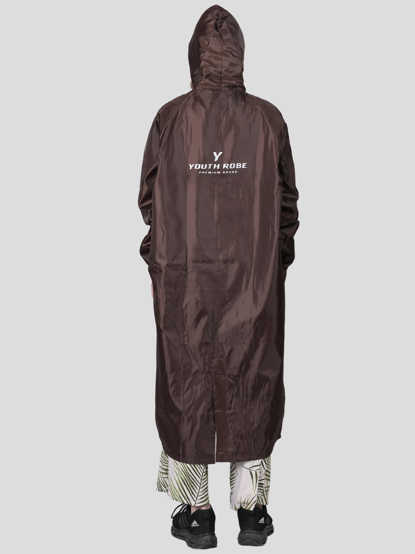 Youth Robe Women's Long Raincoat (Brown)