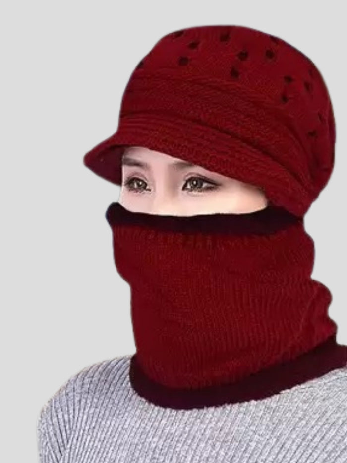 Women's Monkey Cap (Maroon)