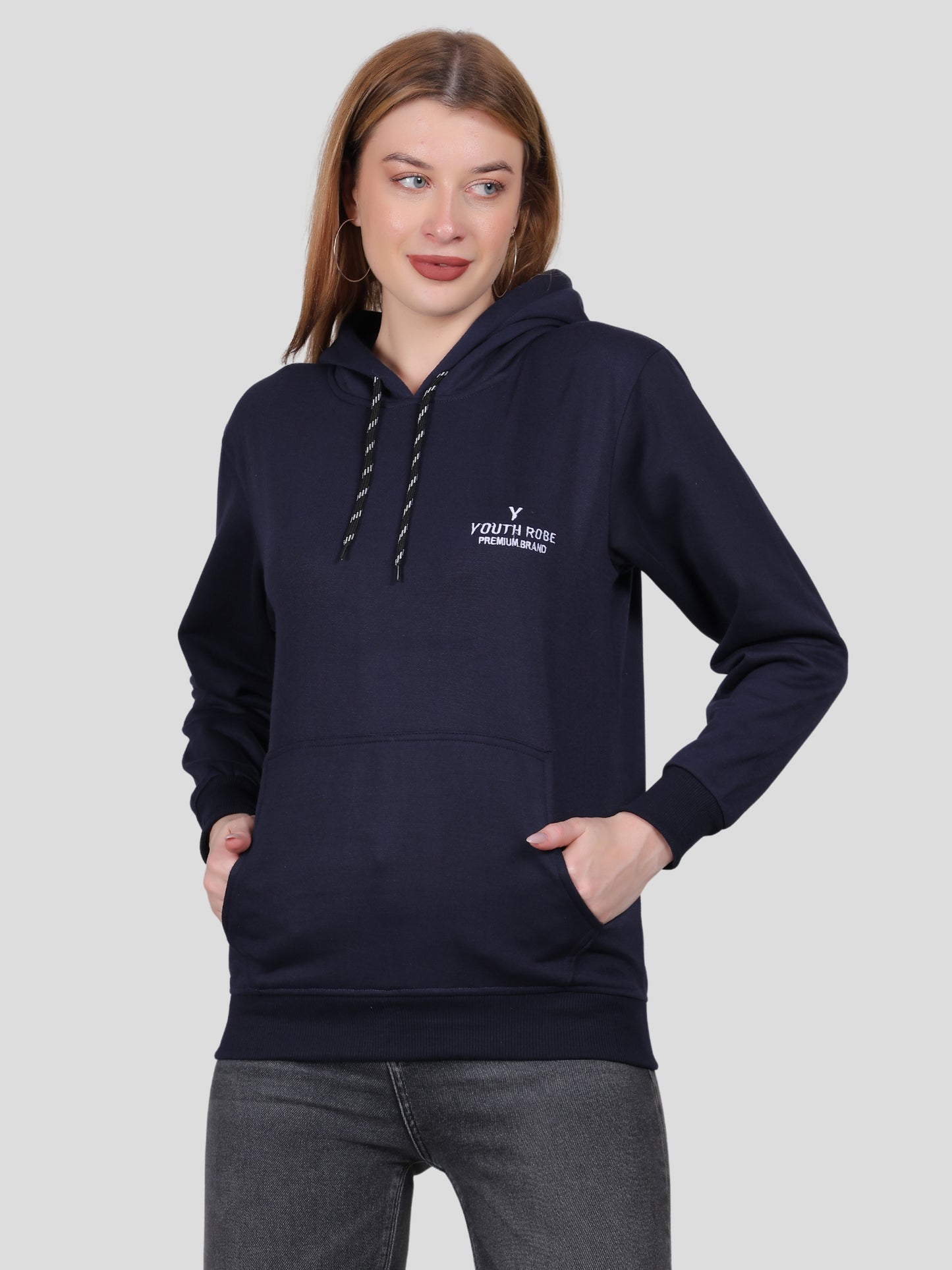 Youth Robe Women's Hoodie (Navy Blue)