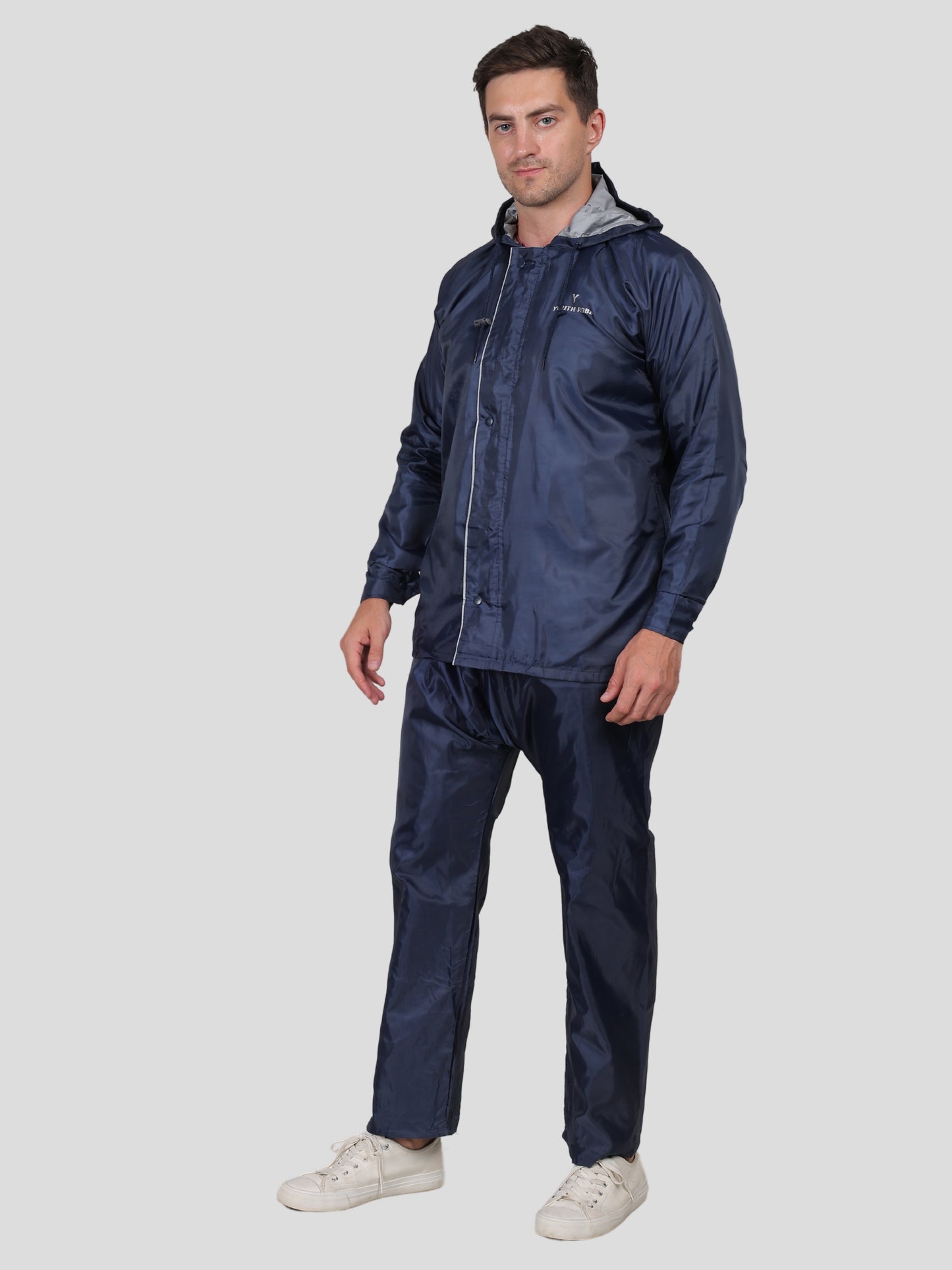 Youth Robe Men's Raincoat Set (Blue)