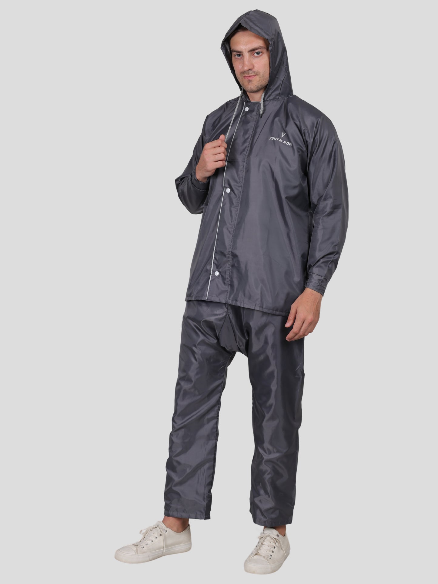 Youth Robe Men's Raincoat Set (Grey)