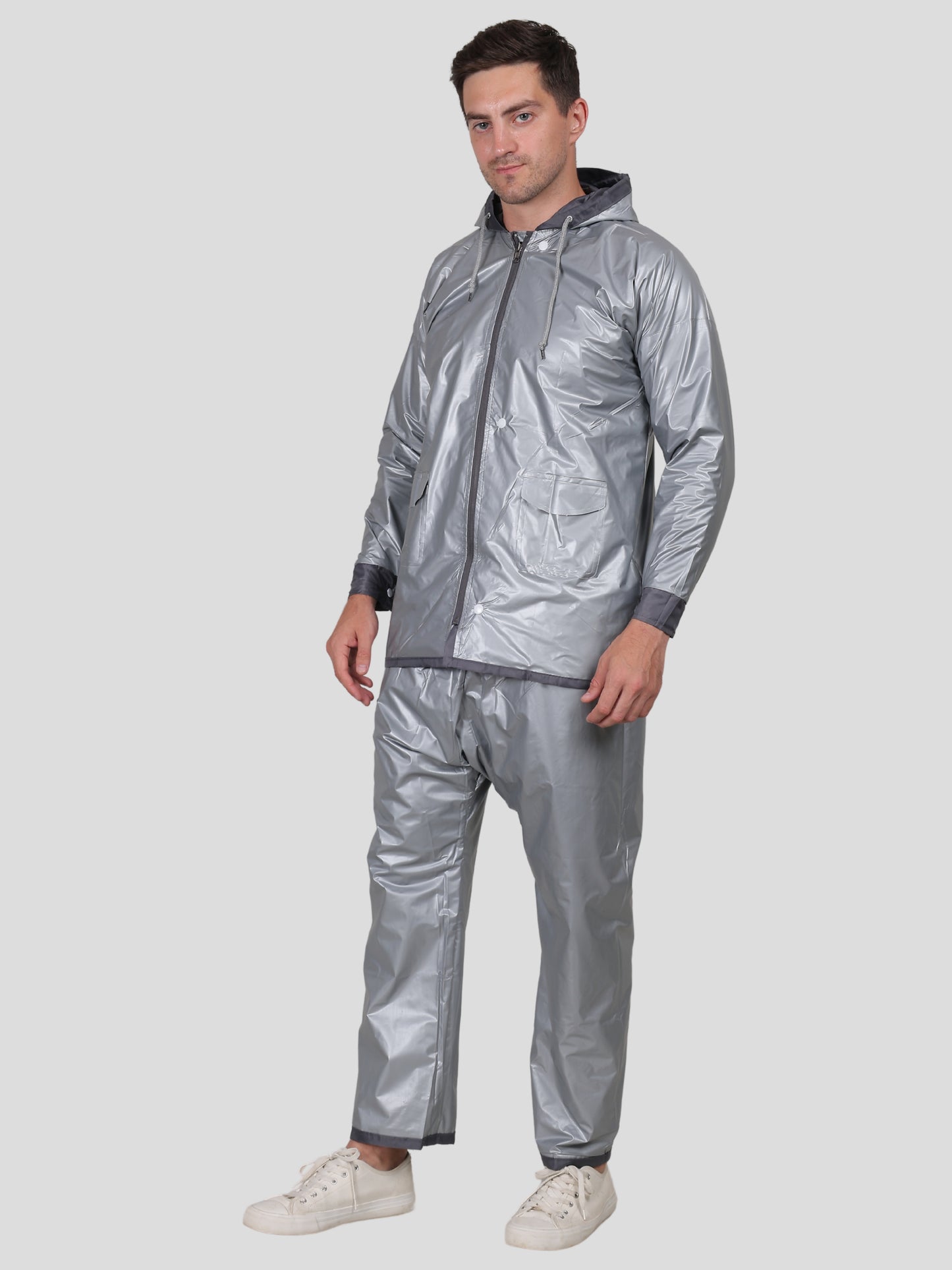 Youth Robe Men's Raincoat Set (Grey)