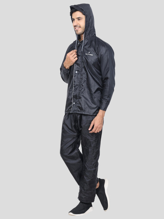 Youth Robe Men's Raincoat Set (Black)