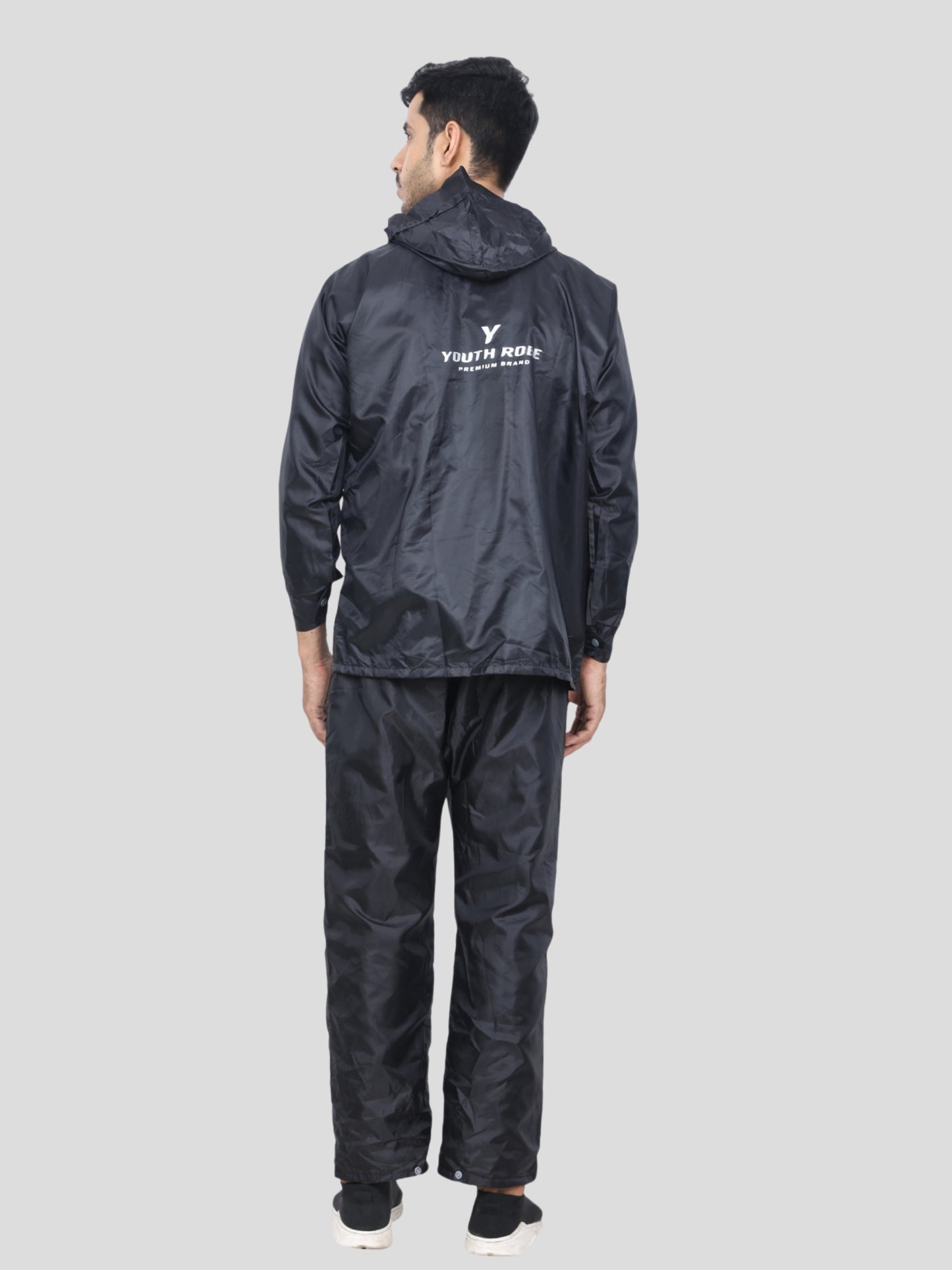 Youth Robe Men's Raincoat Set (Black)