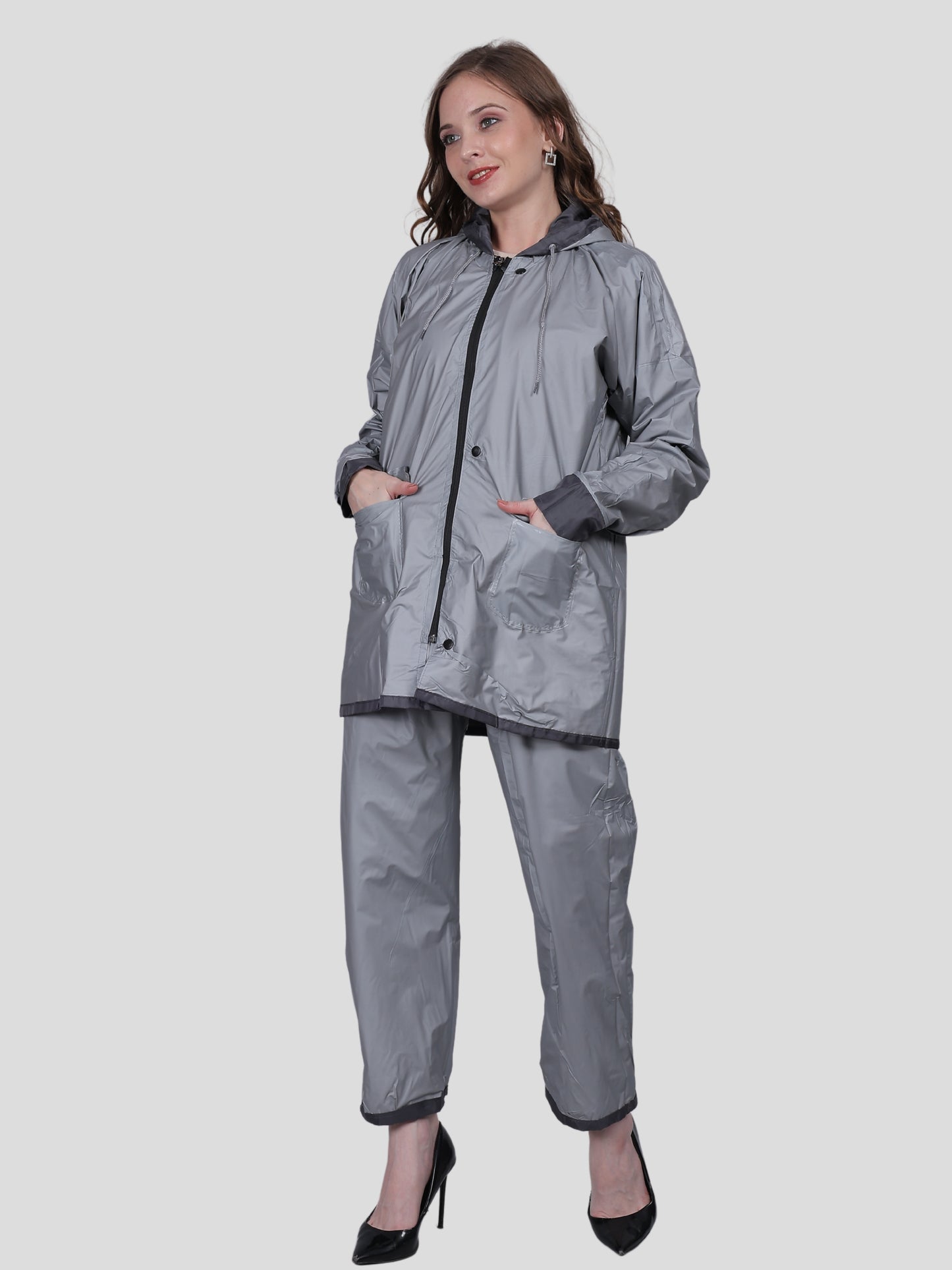 Youth Robe Women's Raincoat Set (Grey)