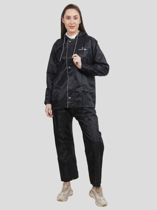 Youth Robe Women's Raincoat Set (Black)