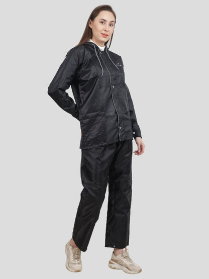 Youth Robe Women's Raincoat Set (Black)