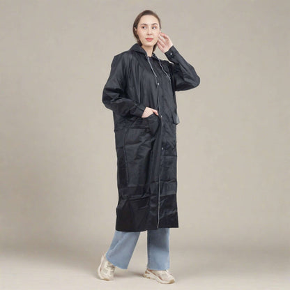 YOUTH ROBE's Unisex Long Raincoat - Black (With Storage Bag) - YOUTH ROBE