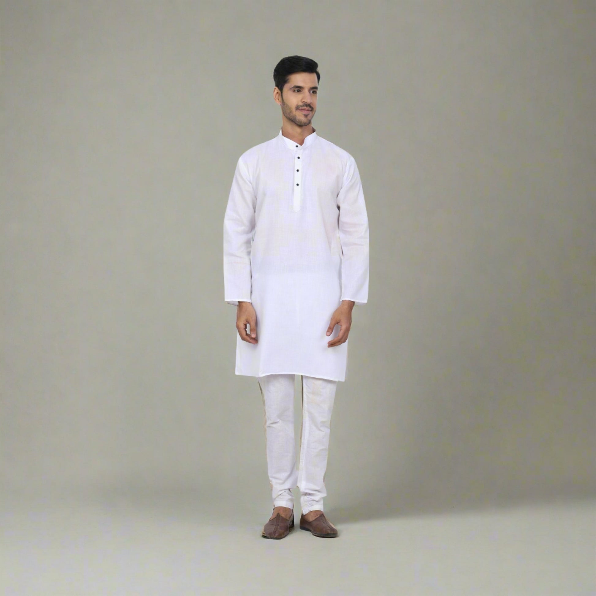 YOUTH ROBE White Kurta & Pyjama - YOUTH ROBE