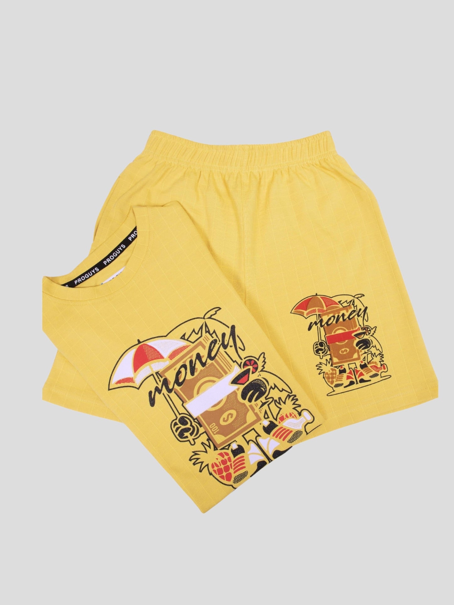 YOUTH ROBE  Kids Co-Ord Set Printed (Yellow)